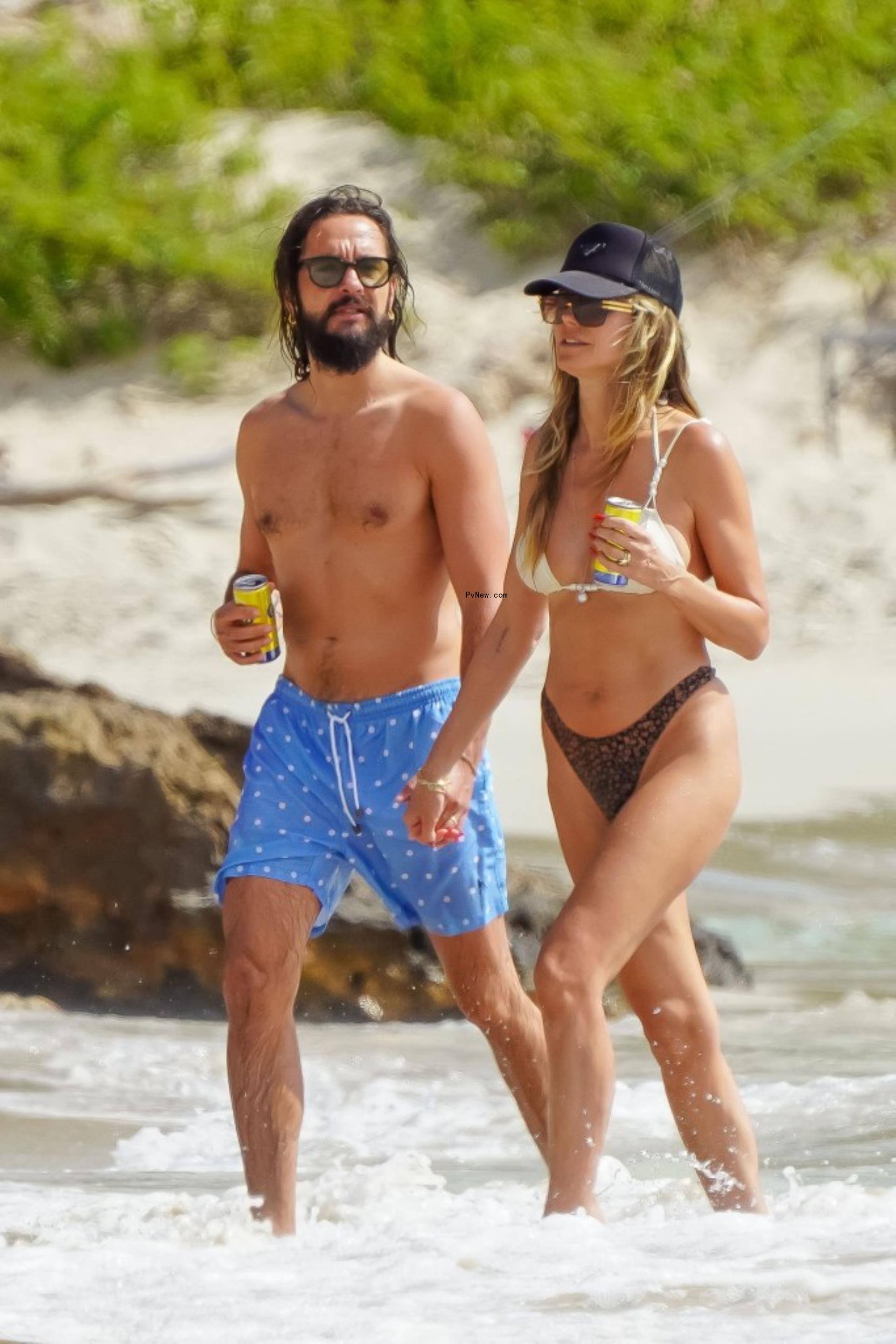 Heidi Klum topless in St. Barts.