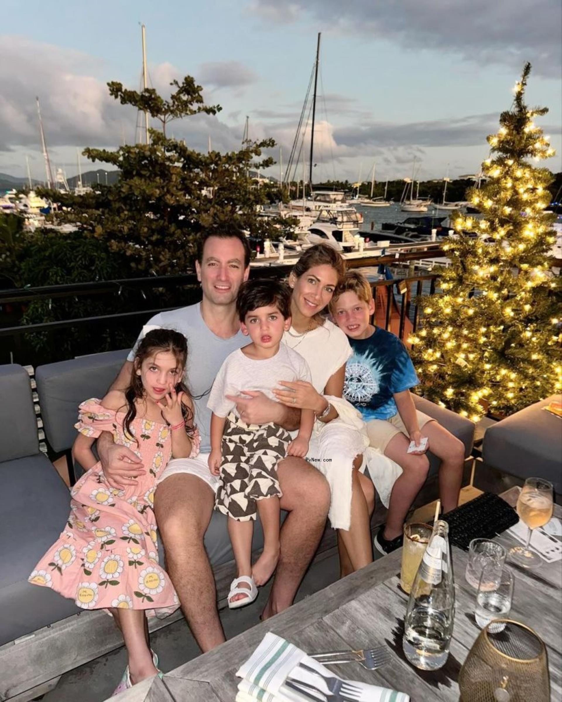 Erin Lichy and Abraham Lichy with their kids.