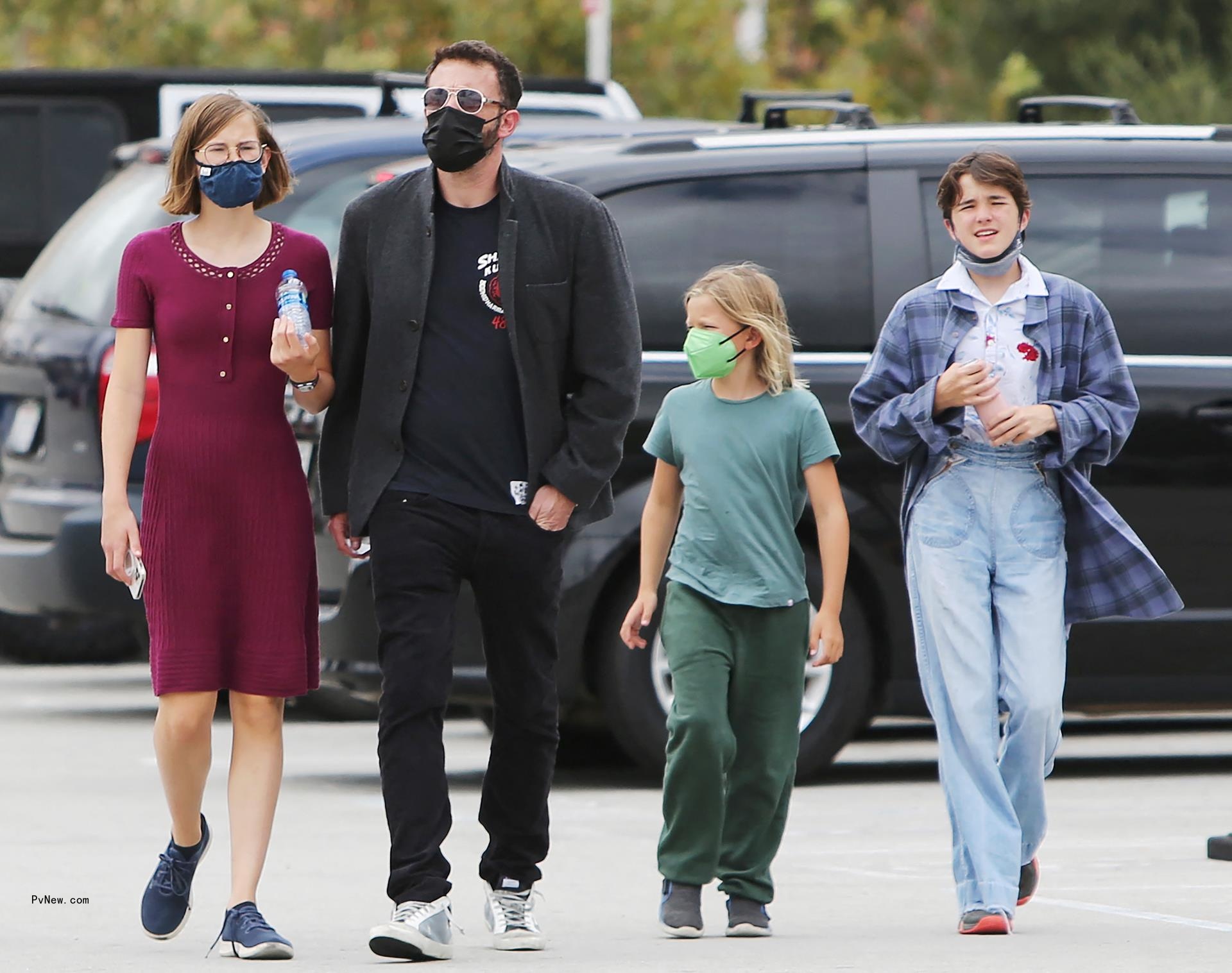 Ben Affleck, Seraphina, Violet and Samuel