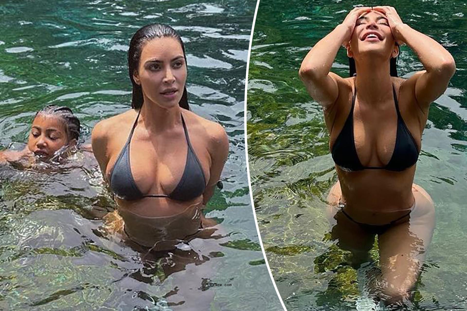 Kim Kardashian gets photobombed while trying to take bikini thirst trap