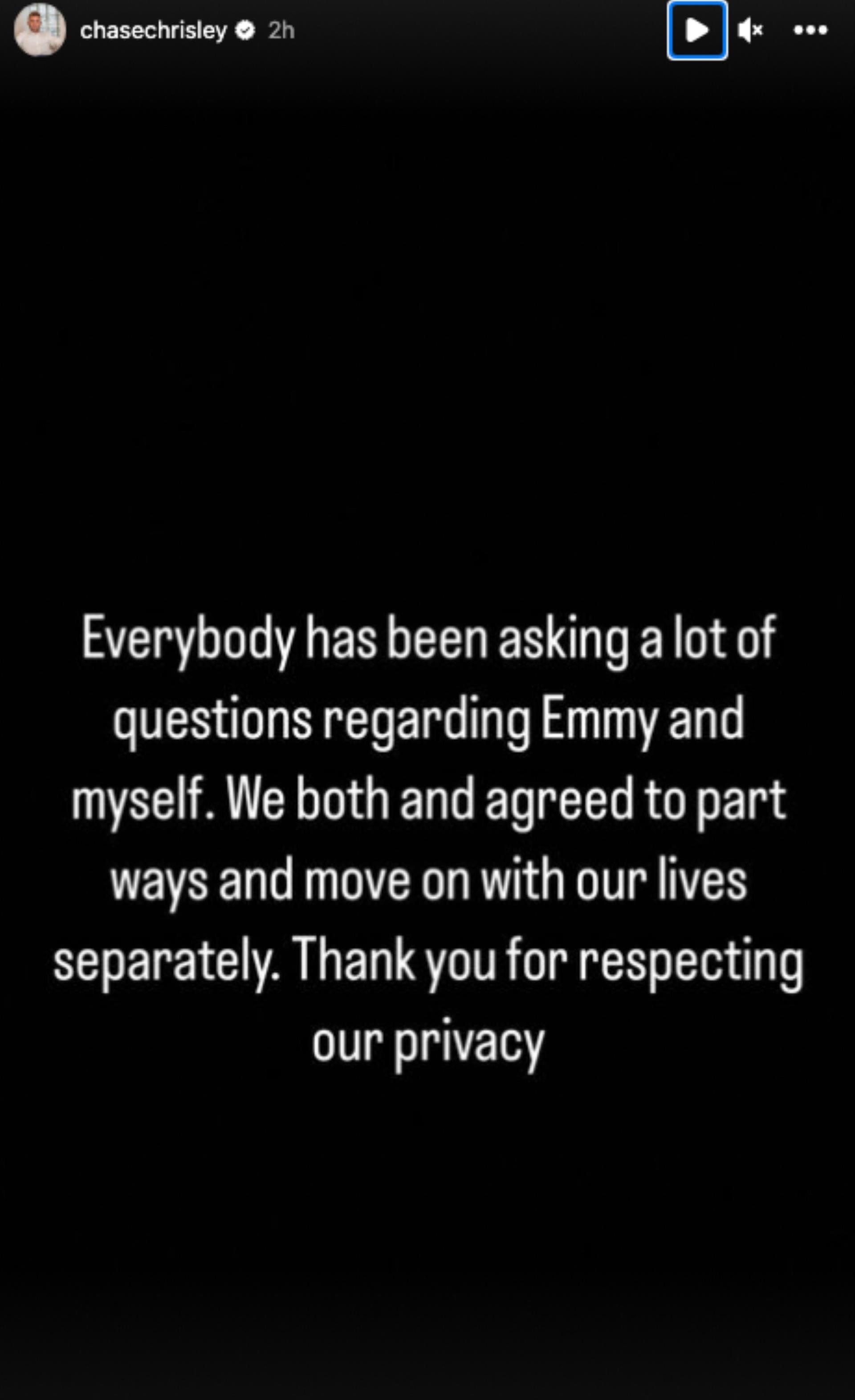 Chase Chrisley IG story.