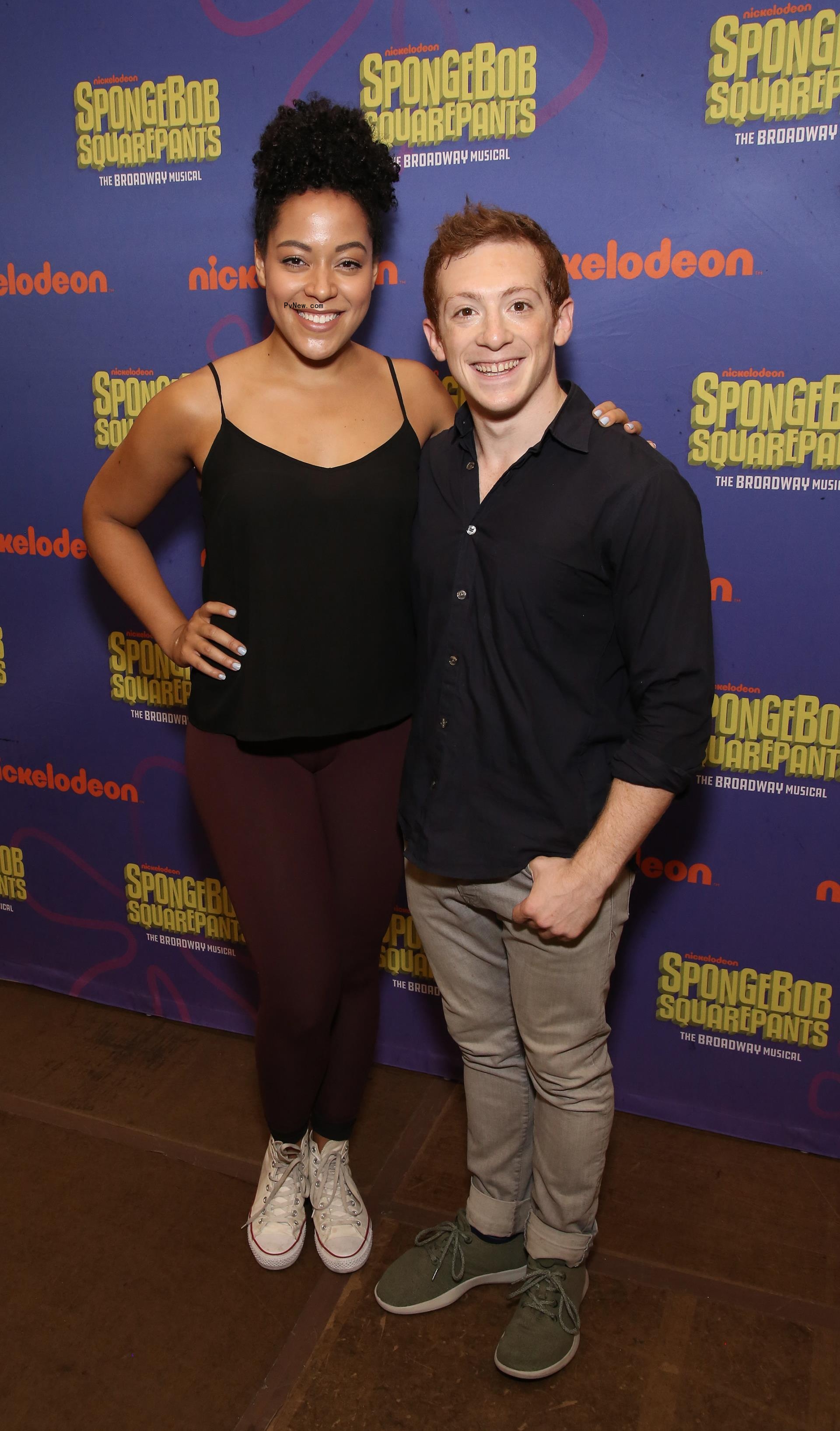 Lilli Cooper and Ethan Slater in 2017.