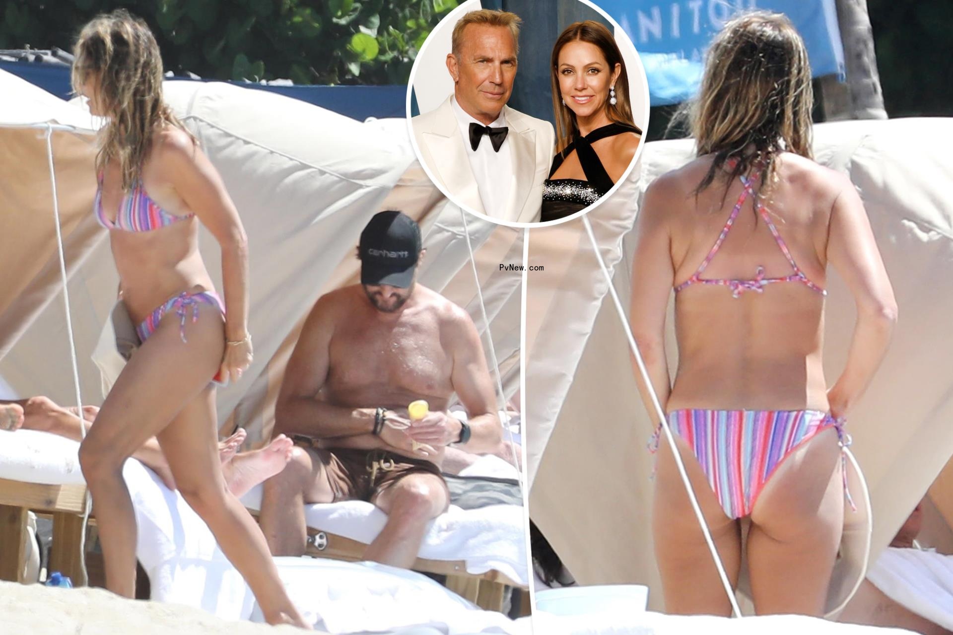 Kevin Costner’s estranged wife Christine shows bikini body as Hawaiian vacation continues