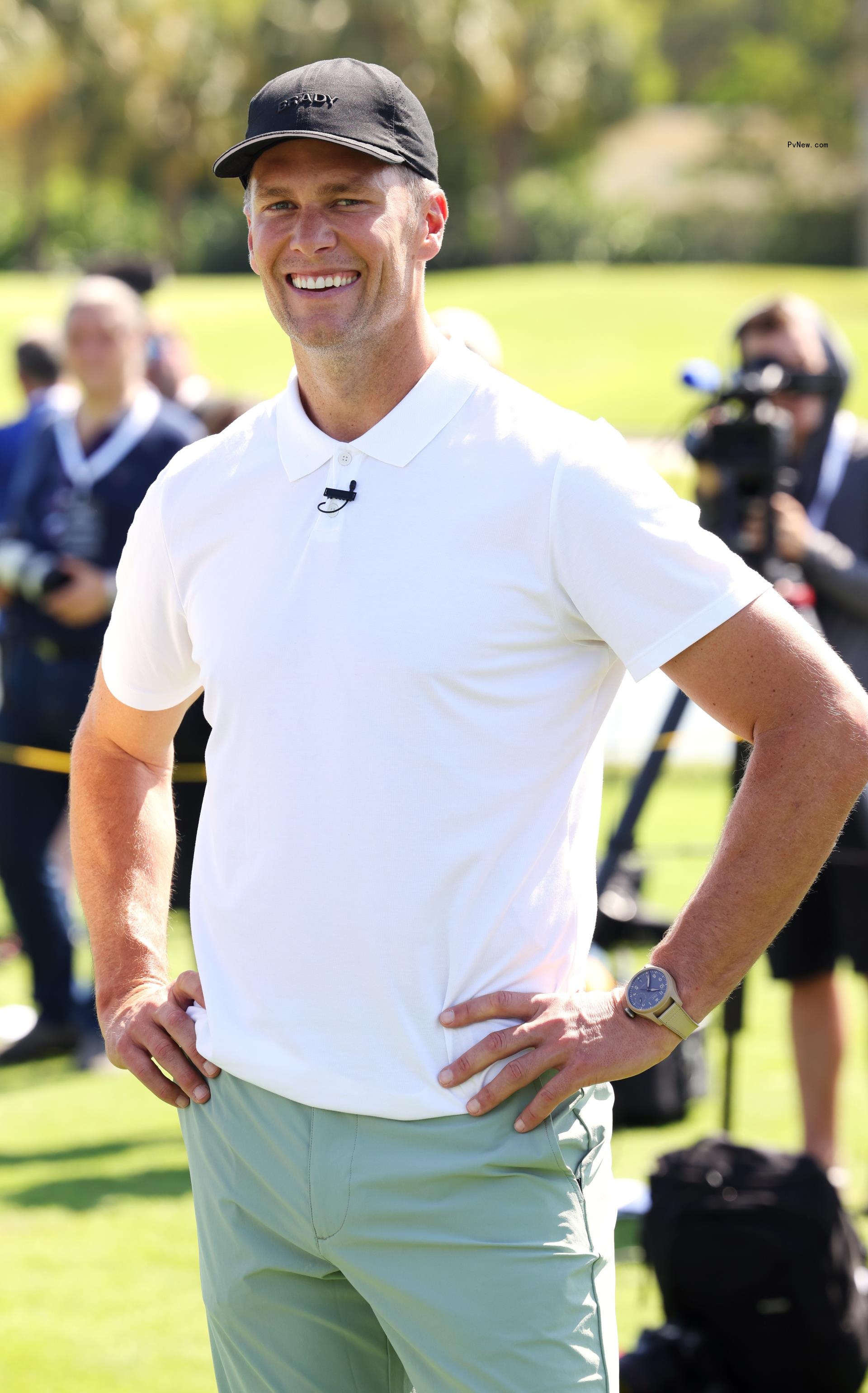 Tom Brady at a charity golf event.