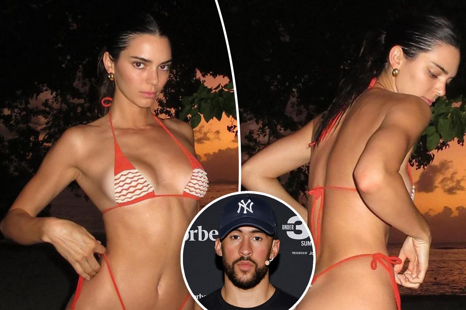 Kendall Jenner heats up the beach in tiny knit bikini after Bad Bunny reunio<i></i>n