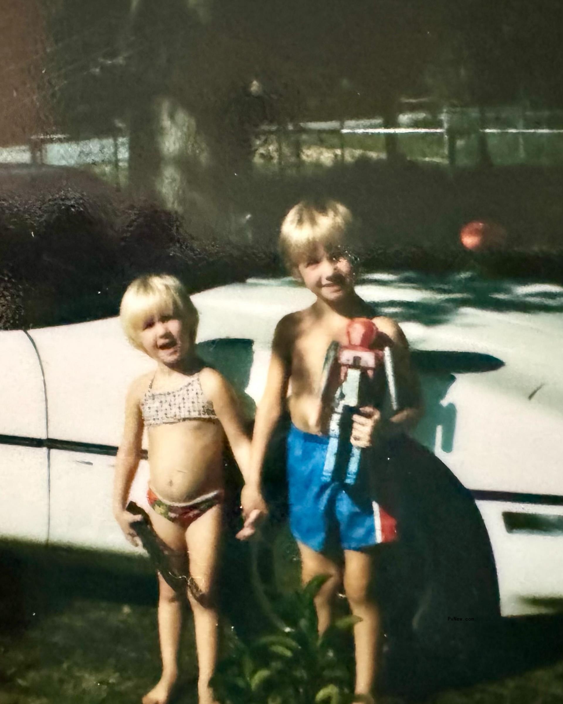 Nick Carter and Bobbie Jean as kids.