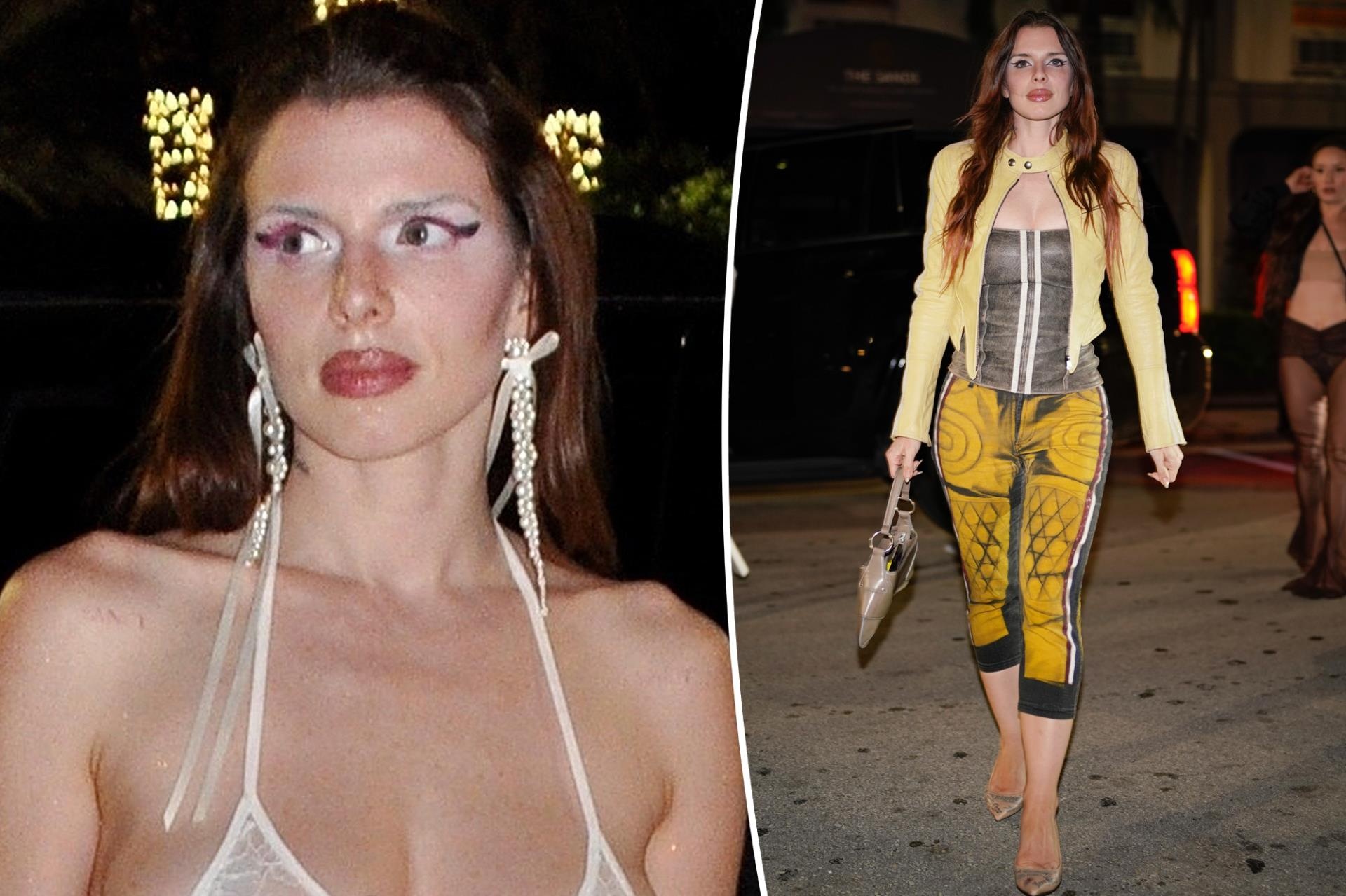 Julia Fox takes the bow trend to the next level in barely-there beribbo<i></i>ned bra