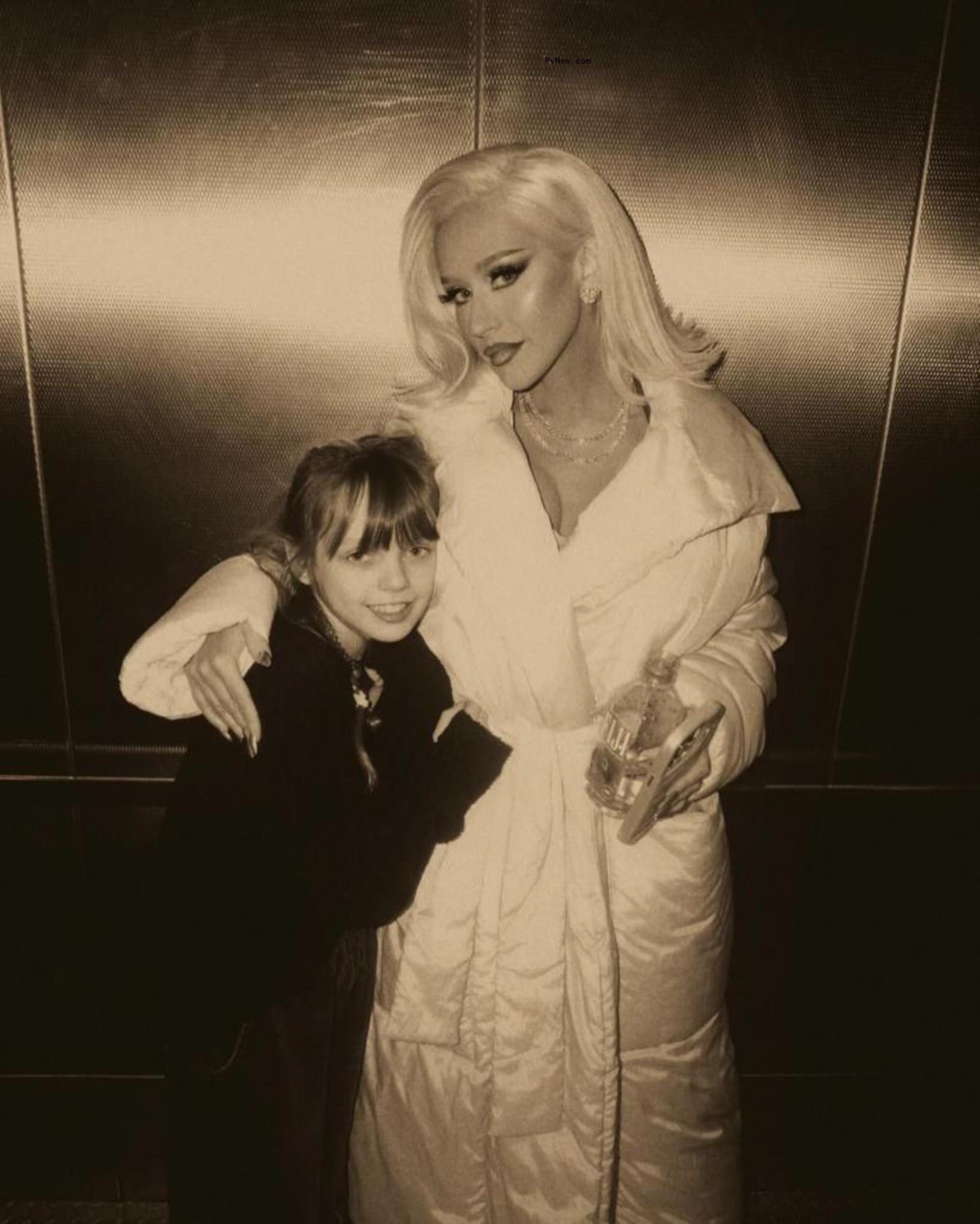 Christina Aguilera and Summer Rain in Las Vegas.
