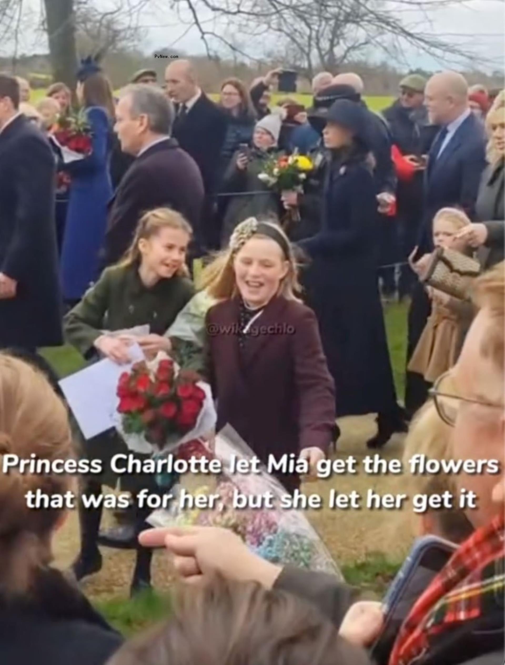 Mia Tindall and Princess Charlotte.