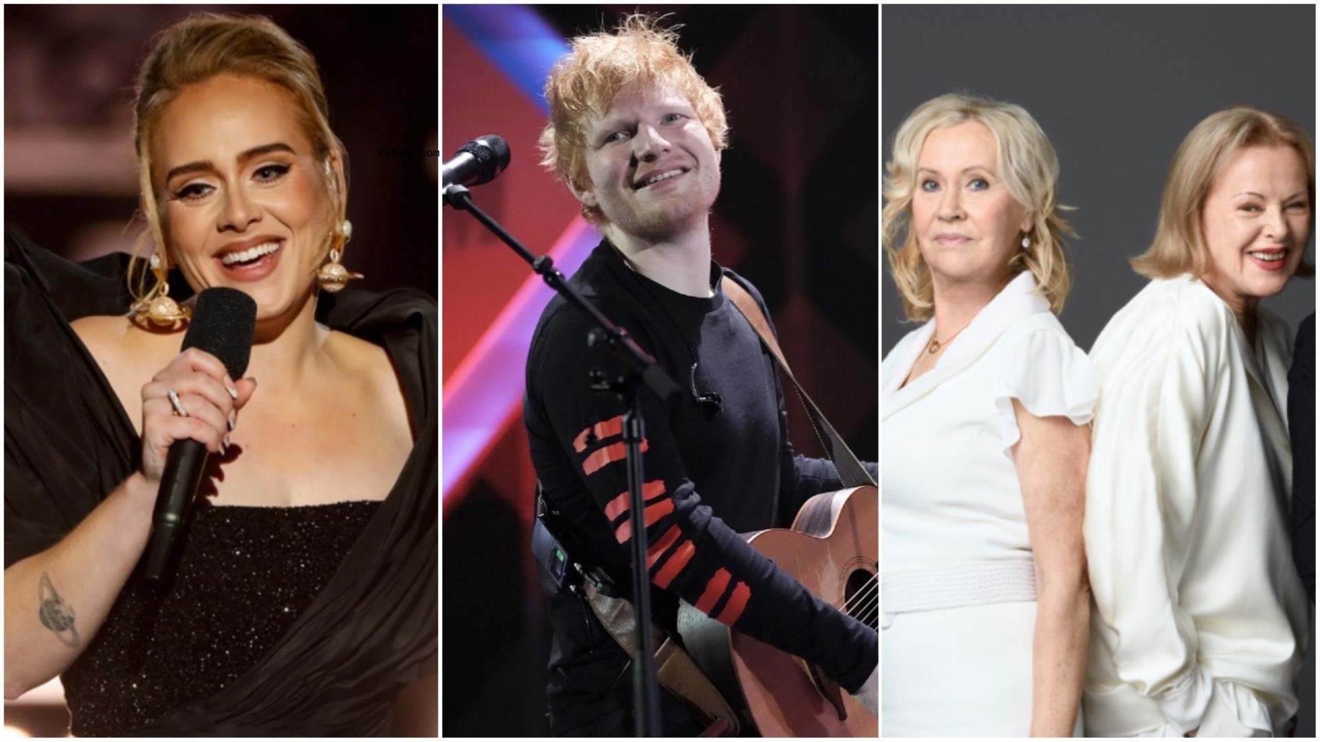 U.K. Year-End Charts Topped by Adele, Ed Sheeran, ABBA Albums; Co<i></i>nsumption Grows, but at a Slower Pace