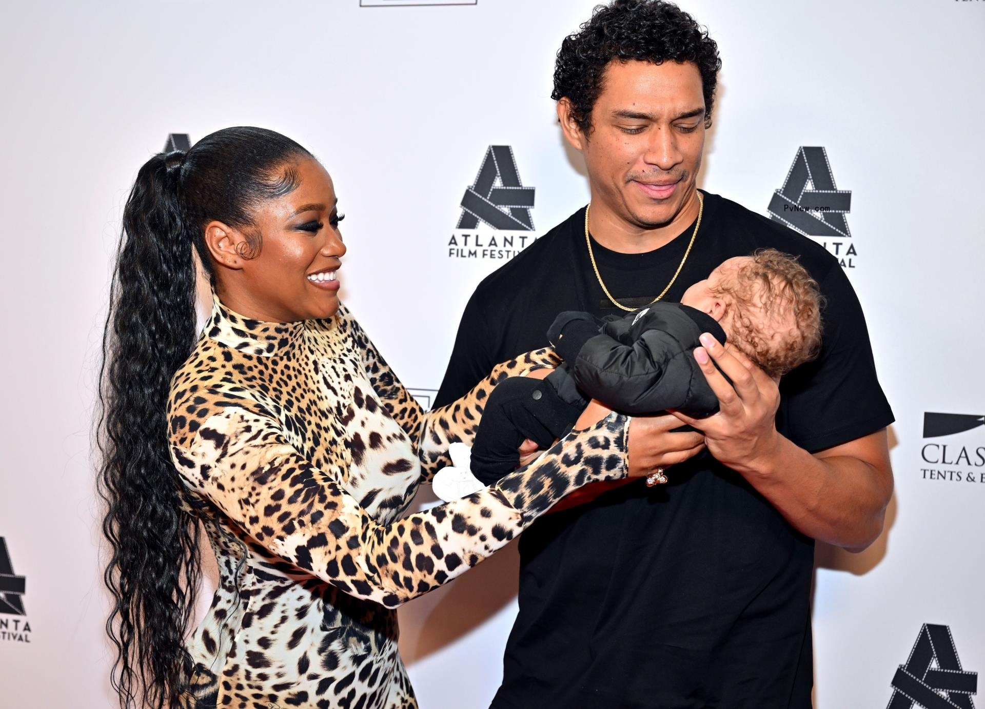 Keke Palmer and Darius Jackson with son Leo