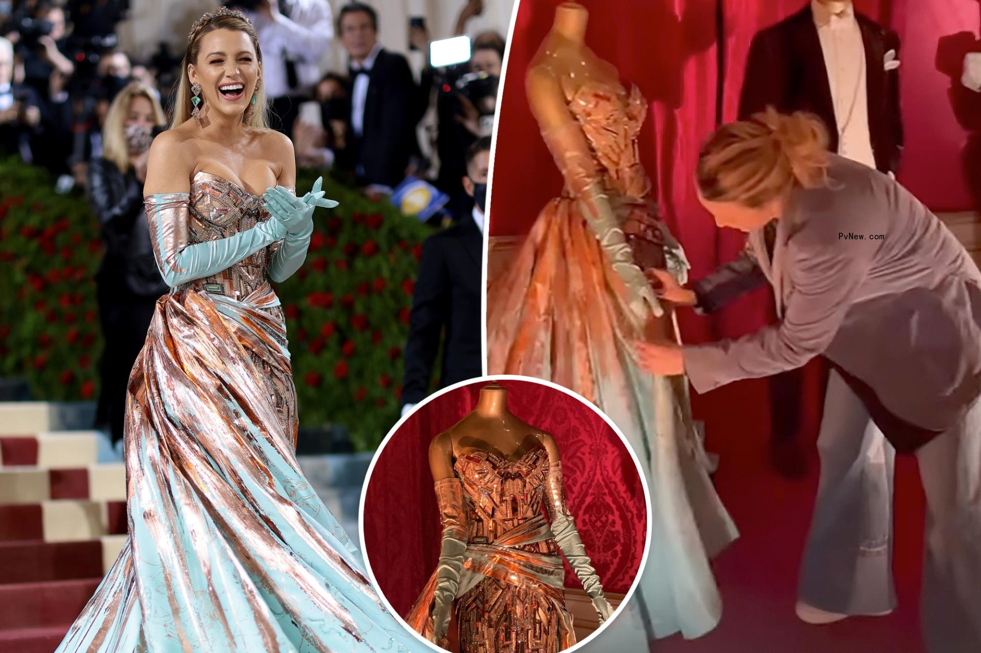 Blake Lively ‘hops over the rope’ at Kensington Palace exhibit to fix Met Gala dress: ‘Virgo’