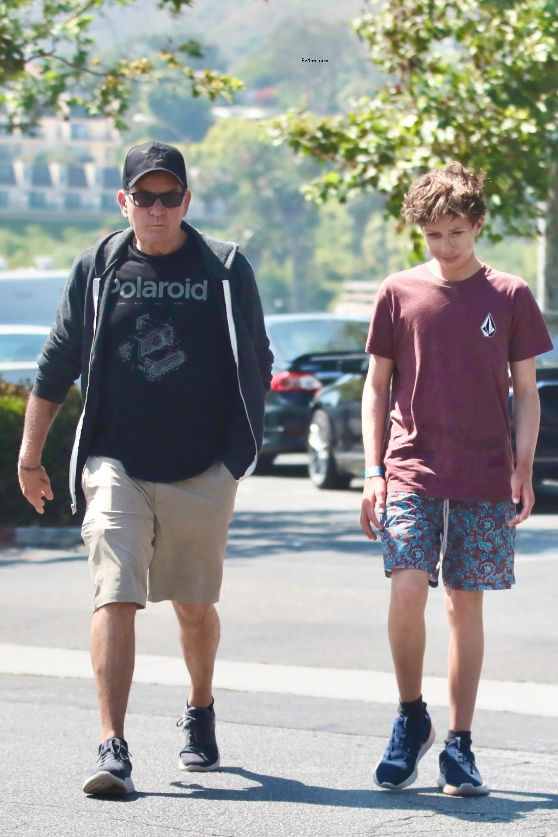 Charlie Sheen and son