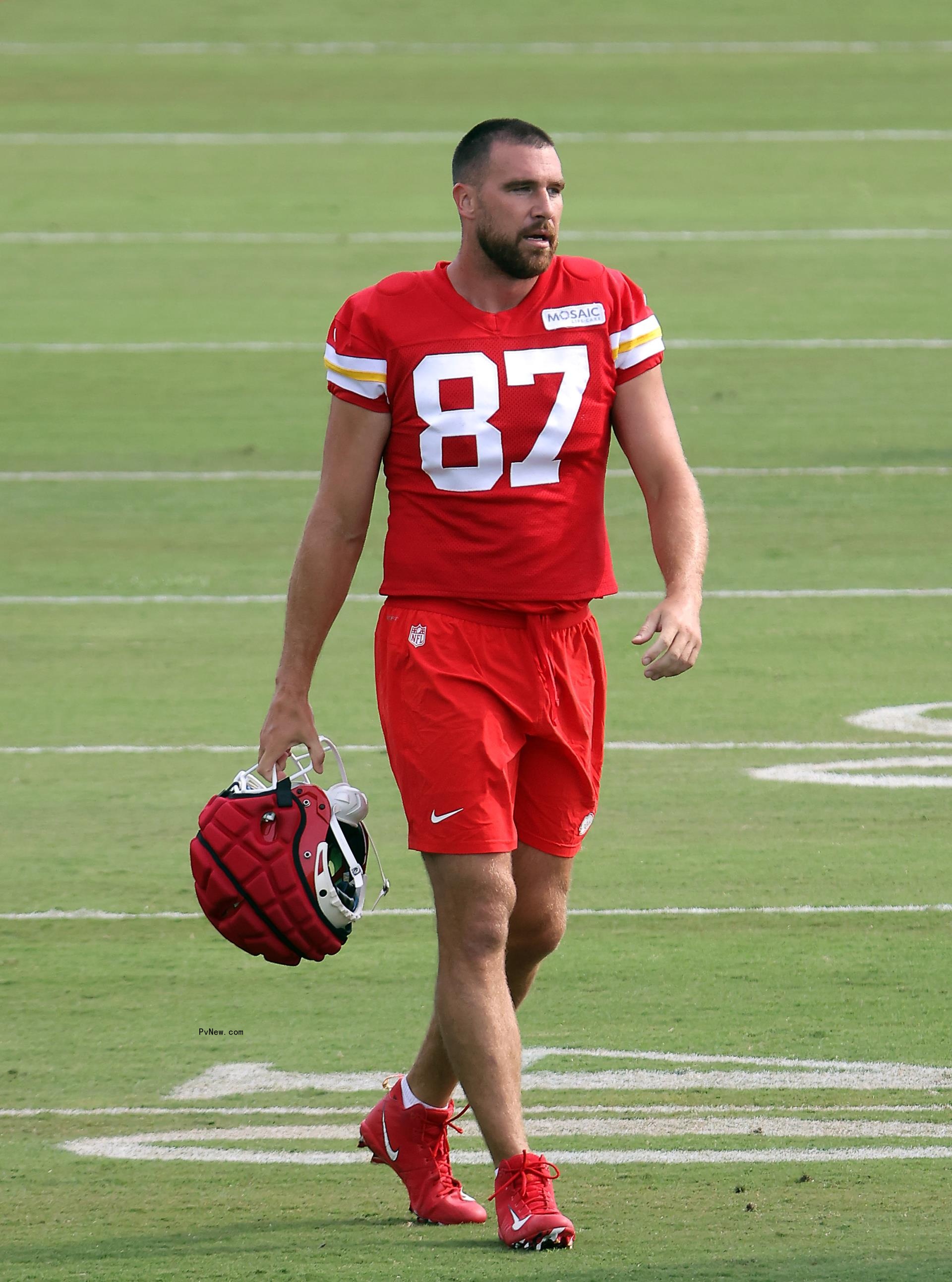 Travis Kelce at training camp.