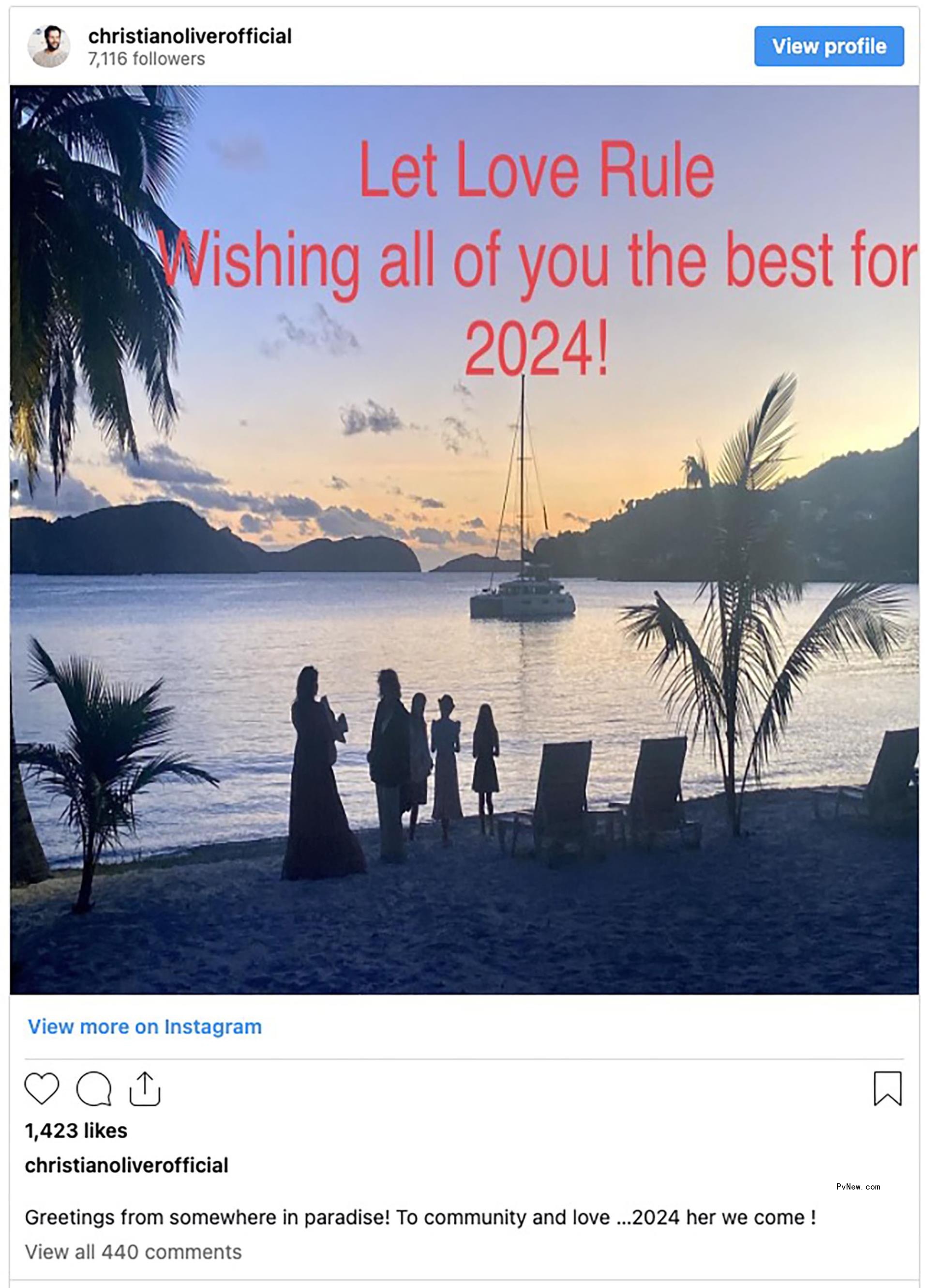 Christian Oliver IG post.