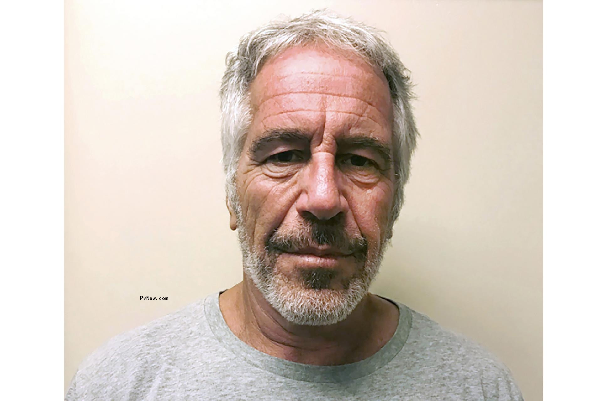 Jeffrey Epstein's mugshot.