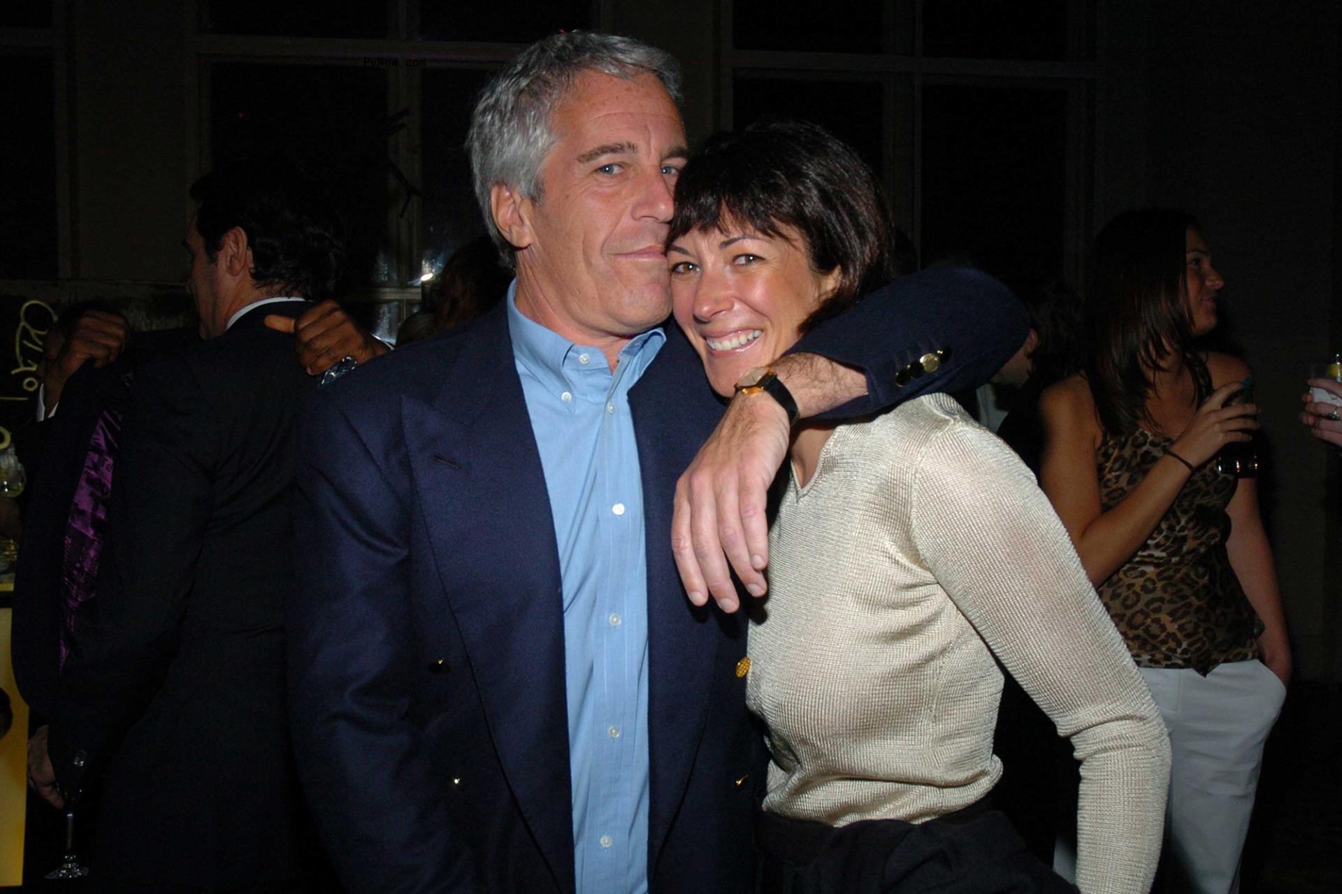 Jeffrey Epstein hugging Ghislaine Maxwell.