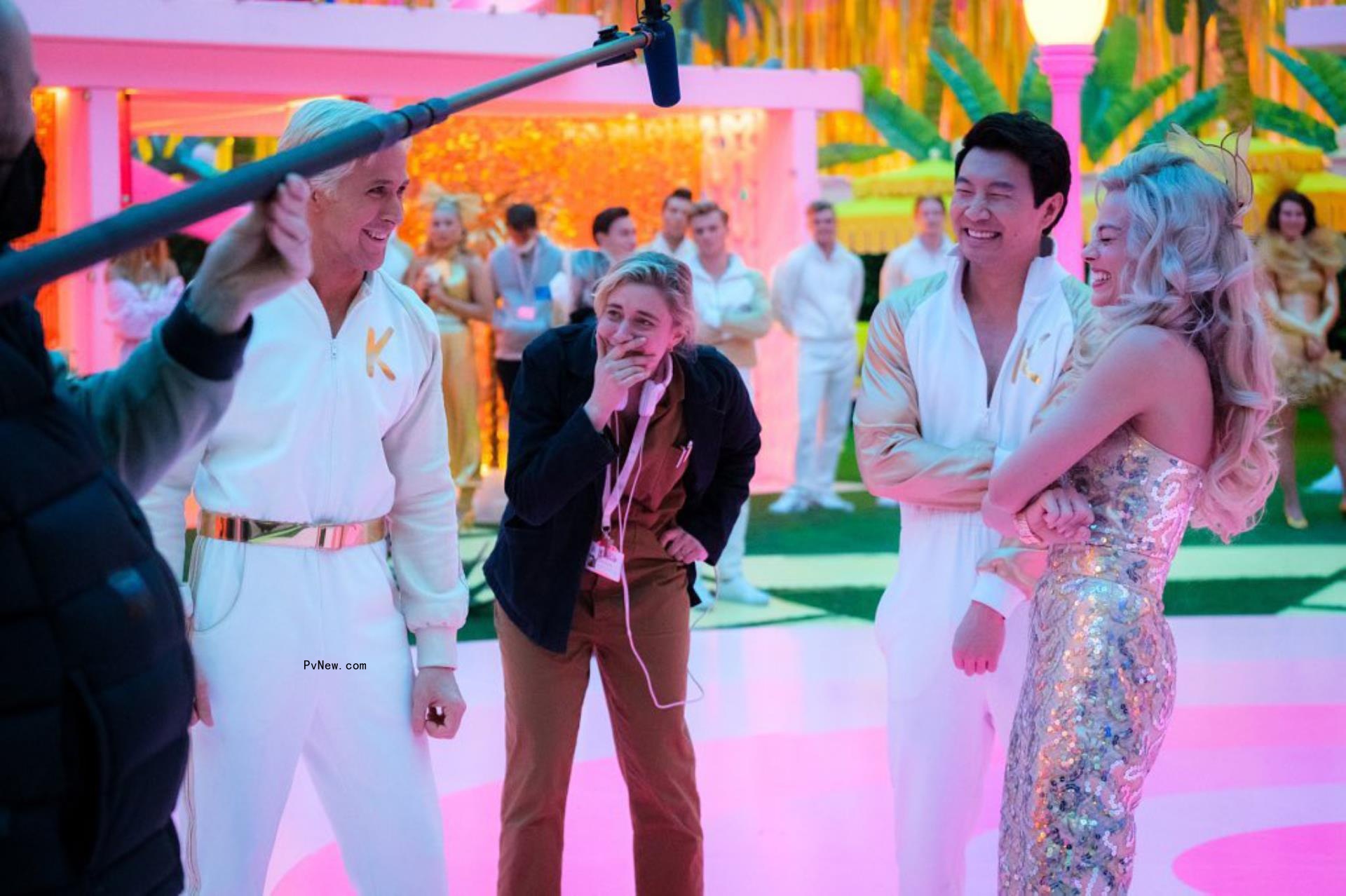 Ryan Gosling, Greta Gerwig, Simu Liu and Margot Robbie