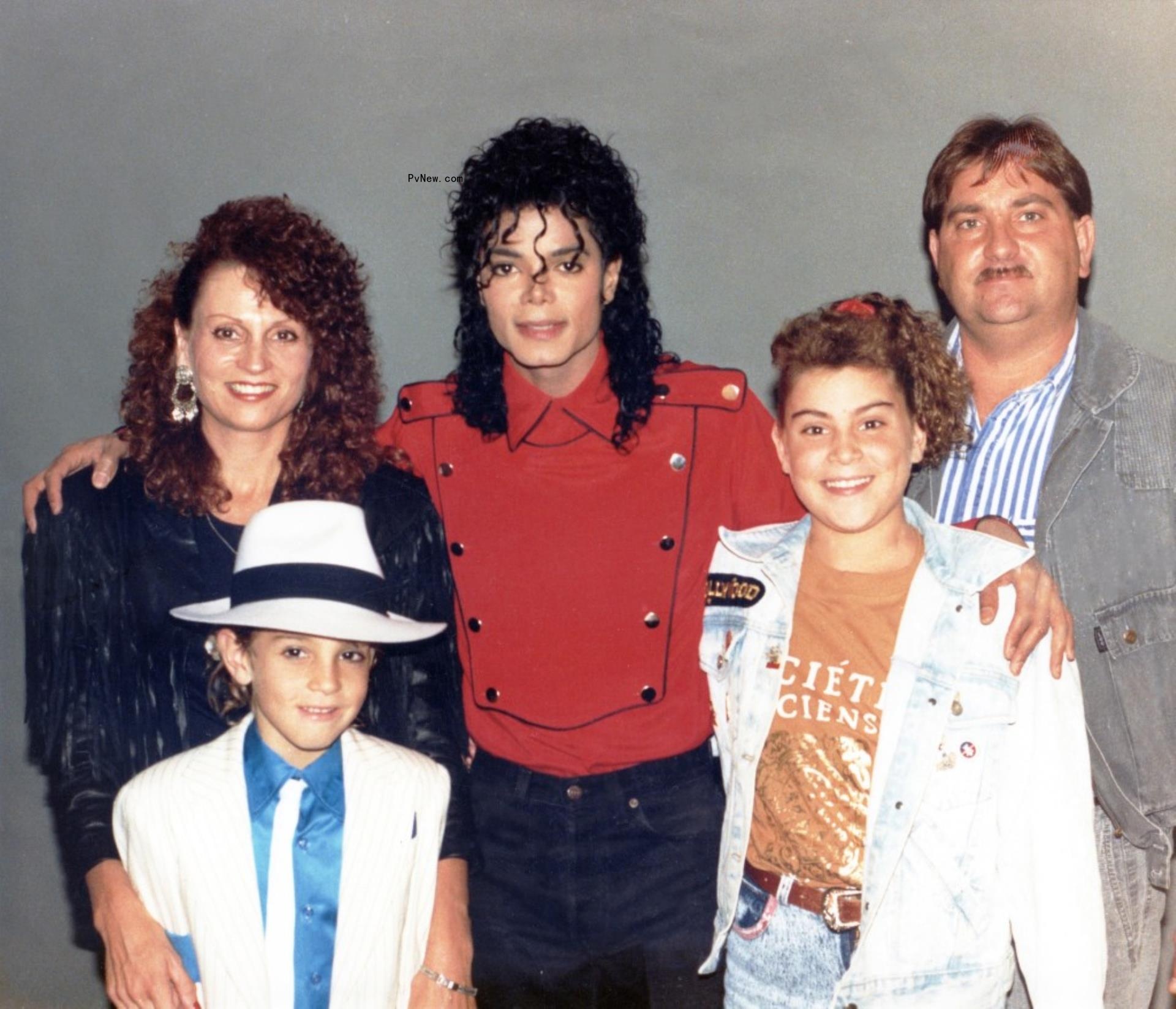 Michael Jackson, Wade Robson and Robson's family in 1990.