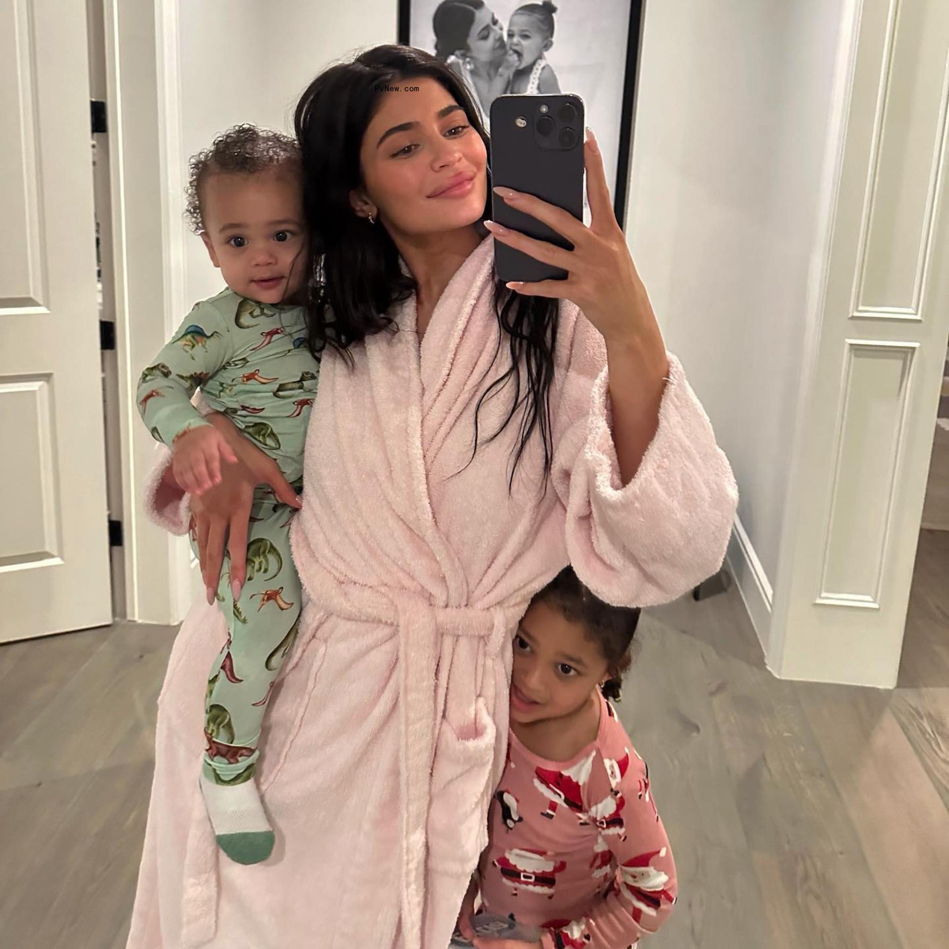 Kylie Jenner, daughter Stormi and son Aire
