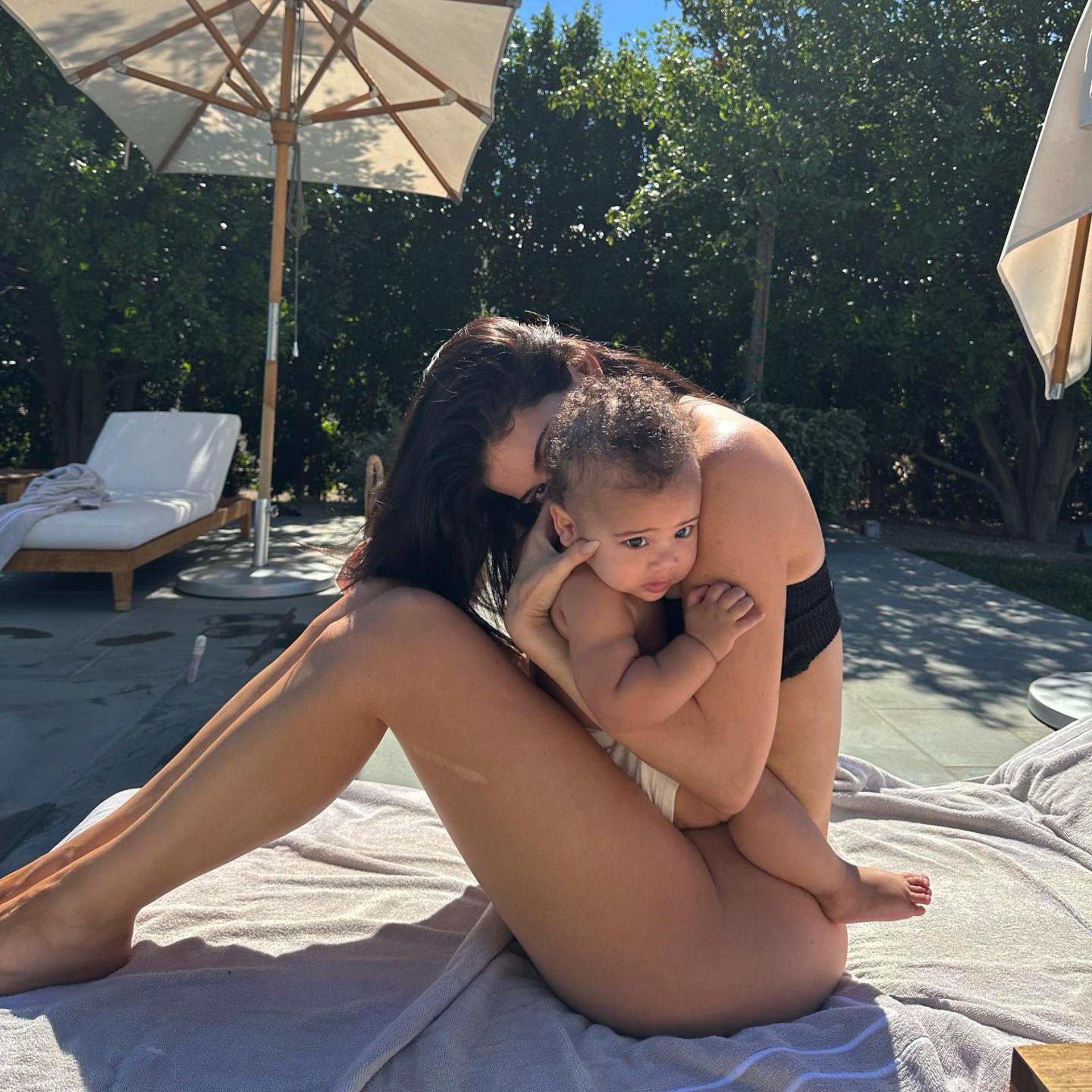 Kylie Jenner and son Aire