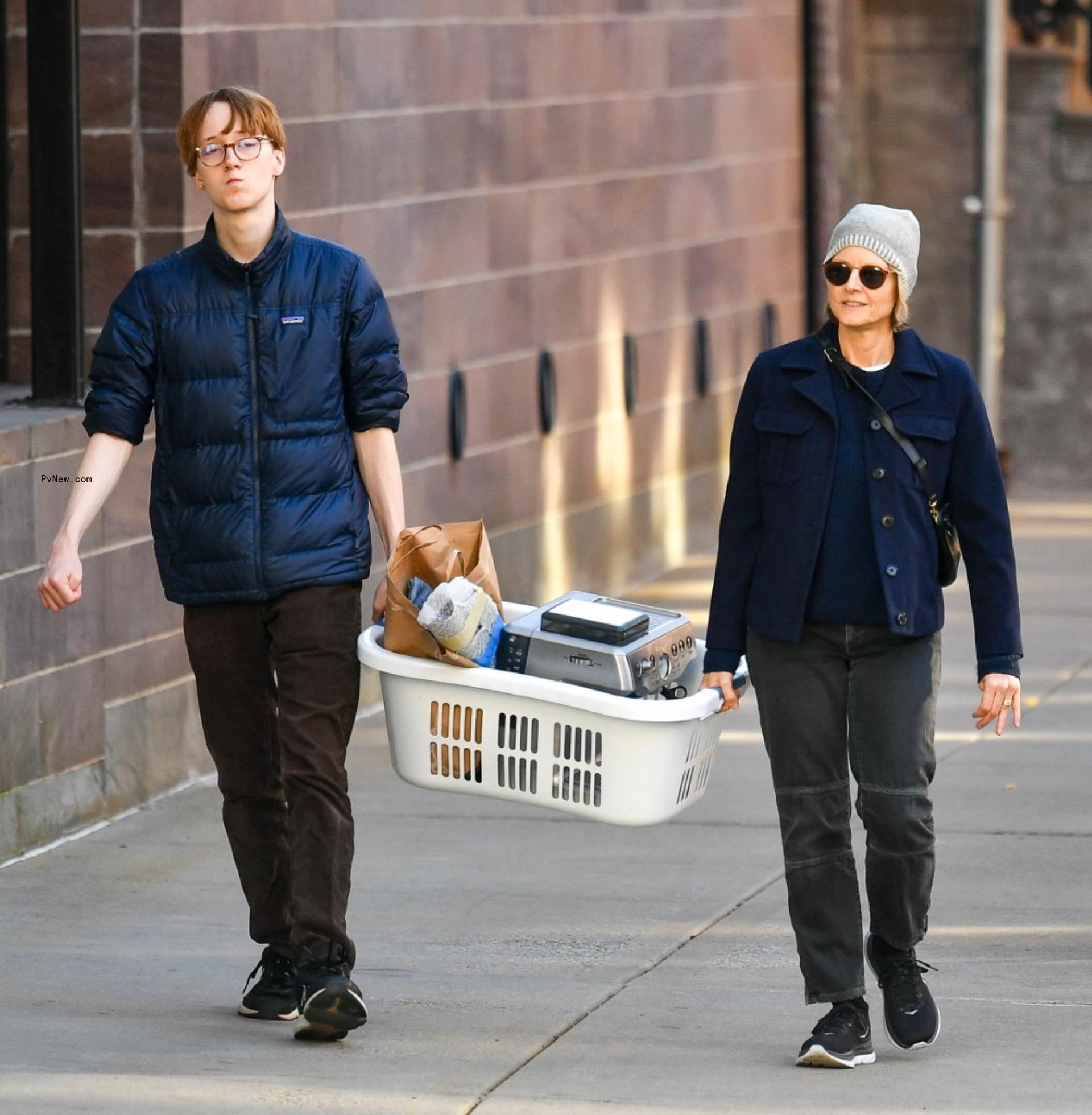 Jodie Foster and her son in NYC.