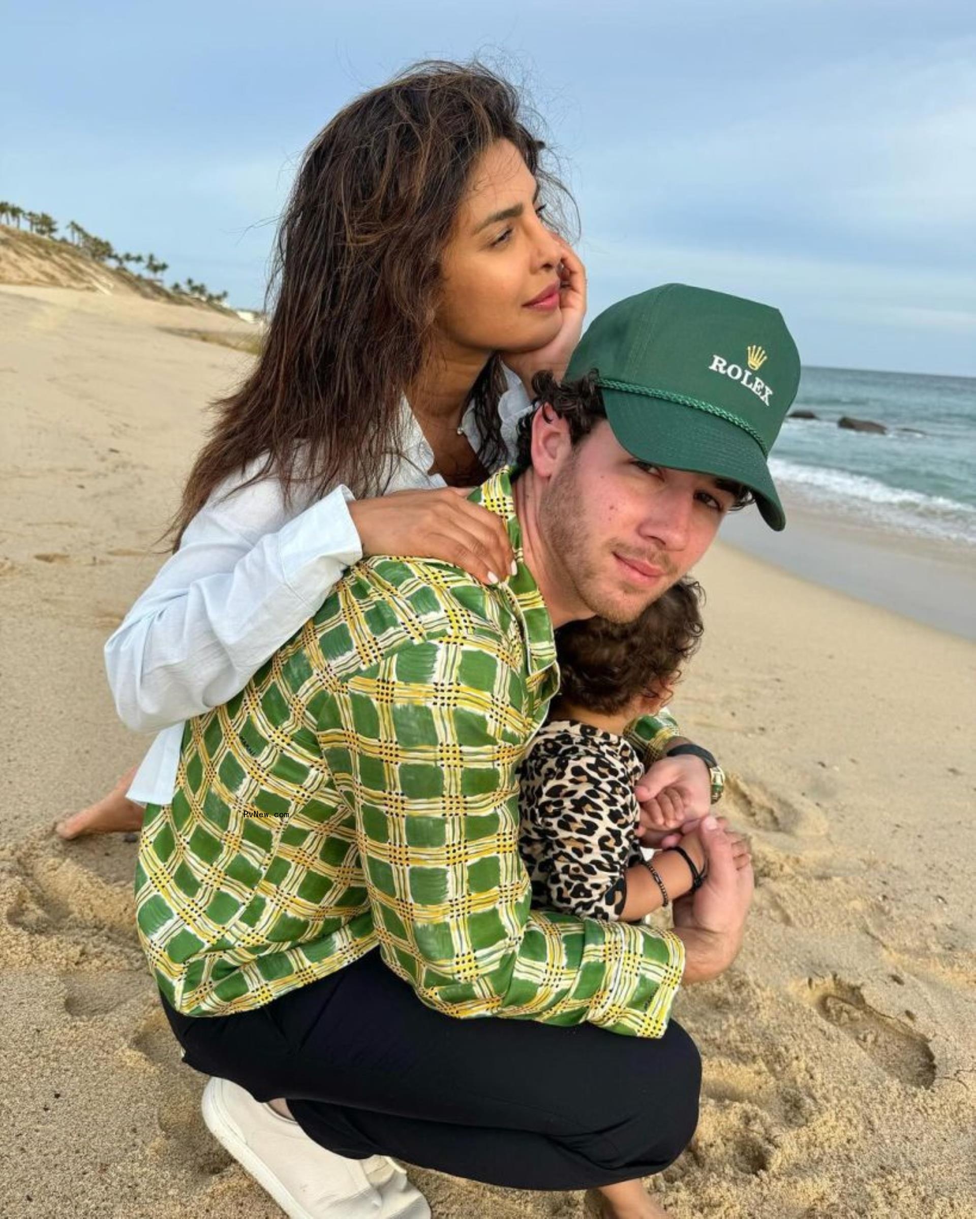 Priyanka Chopra and Nick Jo<i></i>nas with daughter Malti