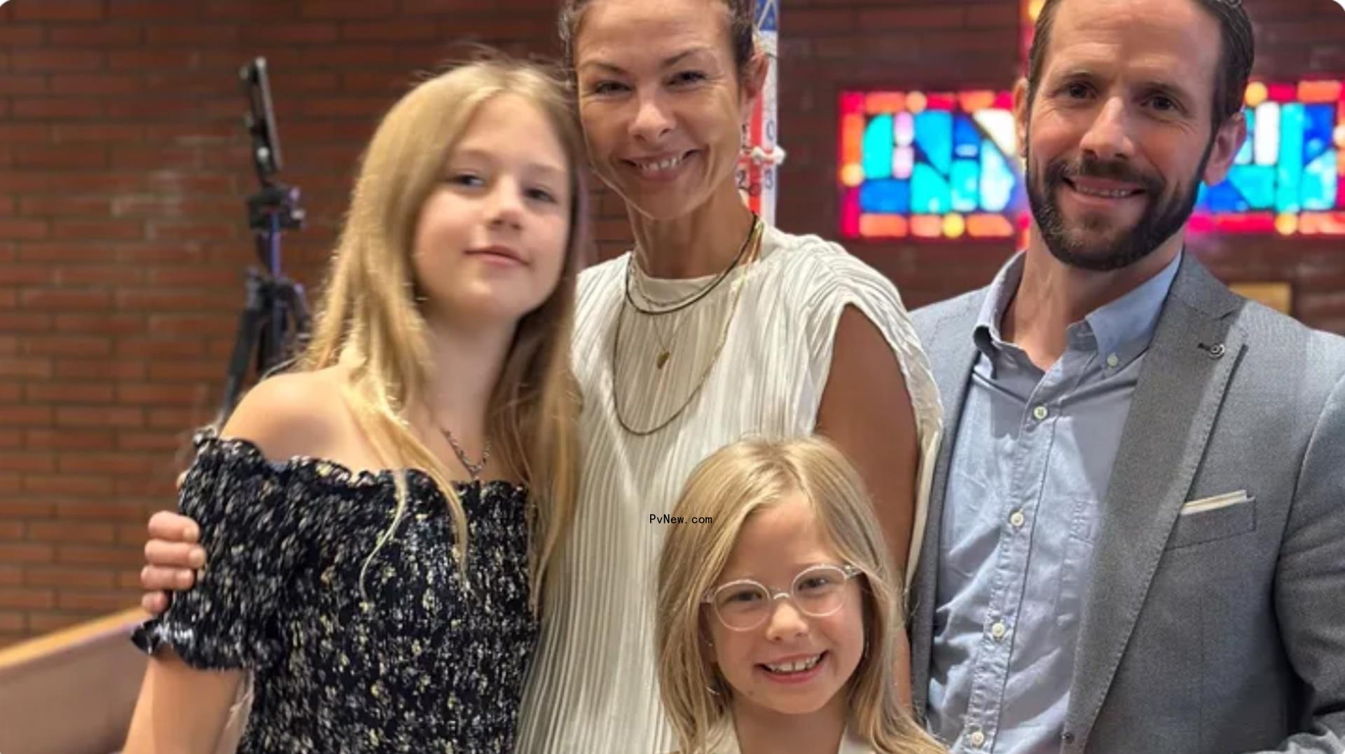 Christian Oliver and Jessica Klepser with their daughters.