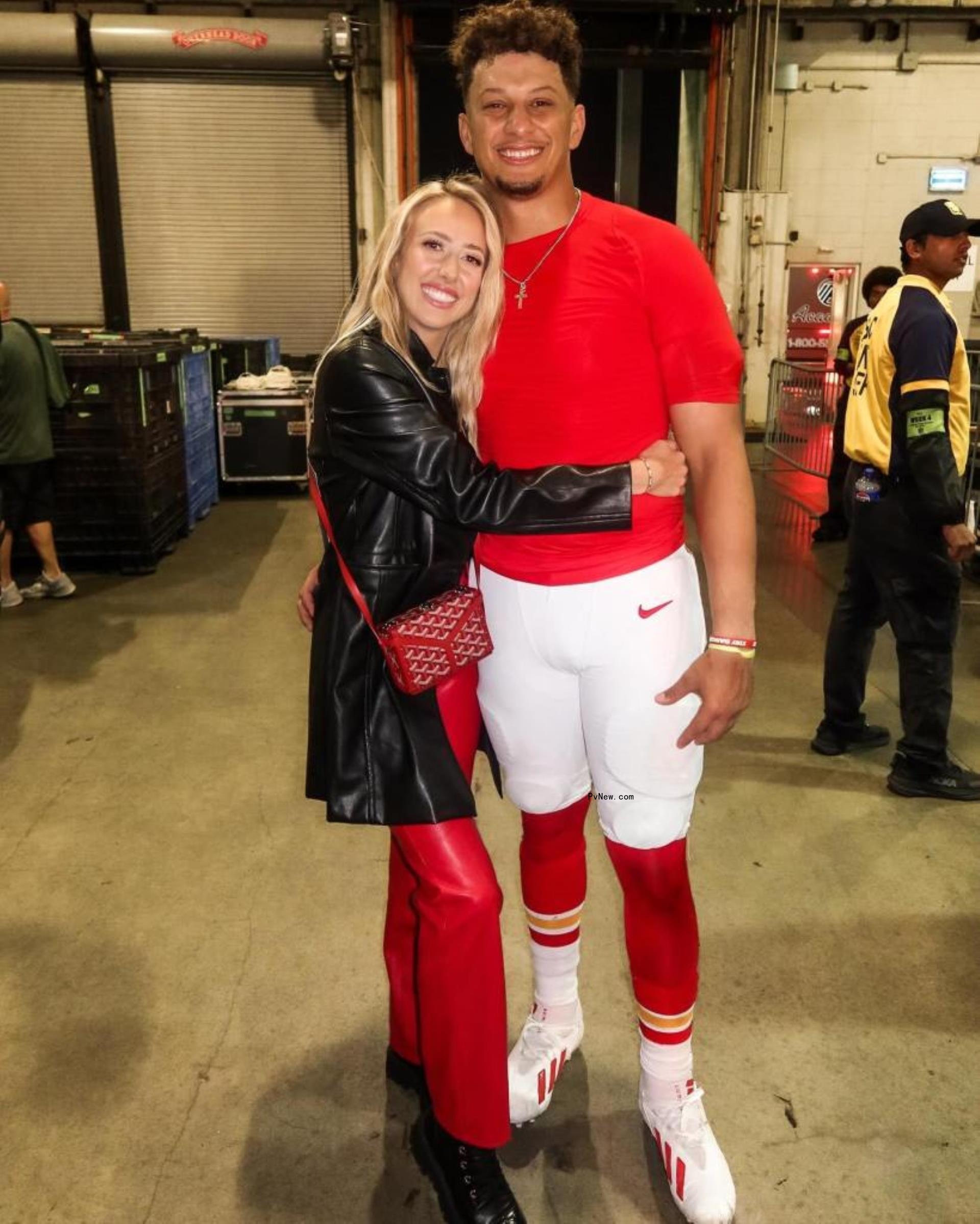 A photo of Brittany and Patrick Mahomes