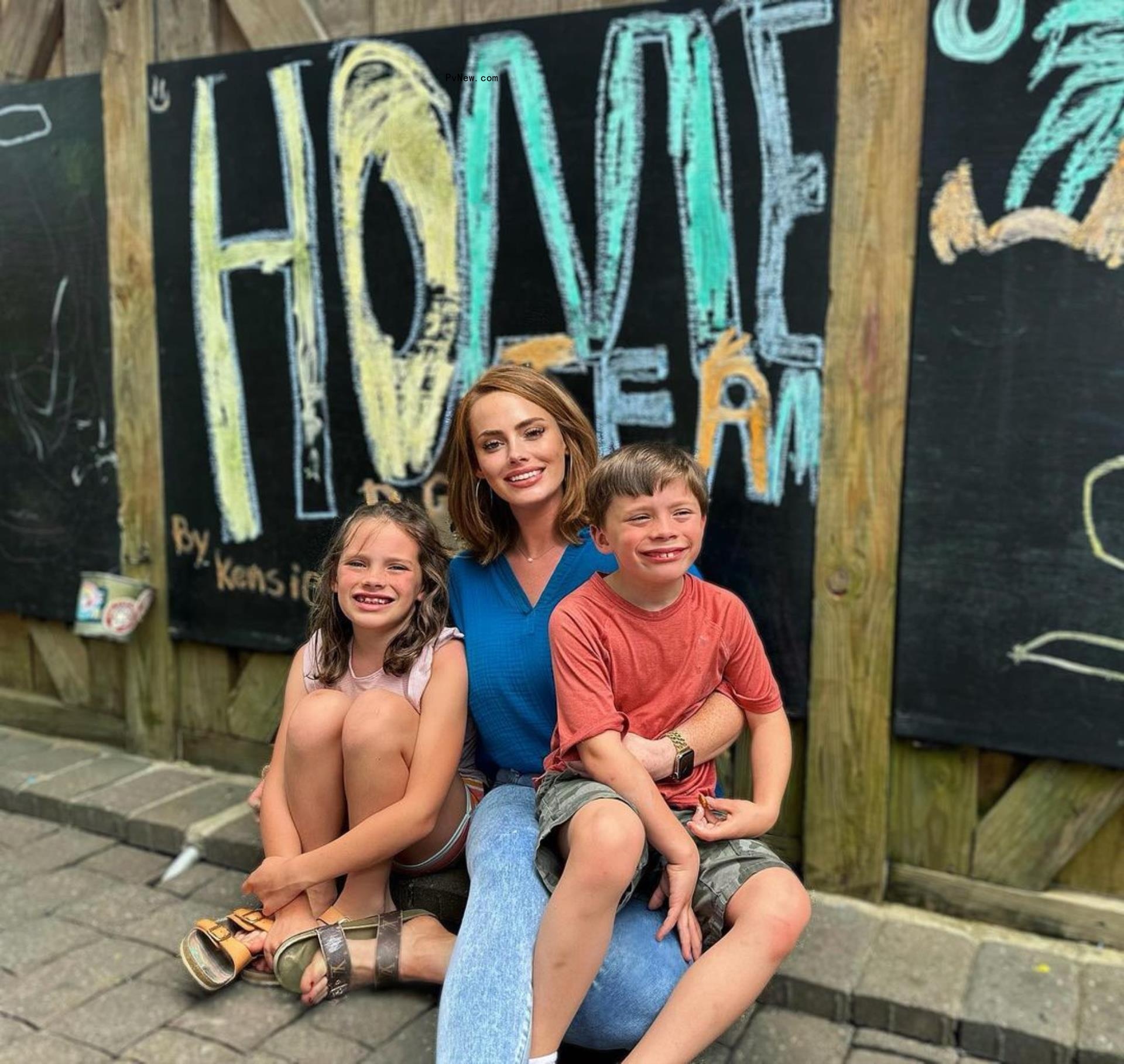 Kathryn Dennis with her daughter Kensie and son Saint