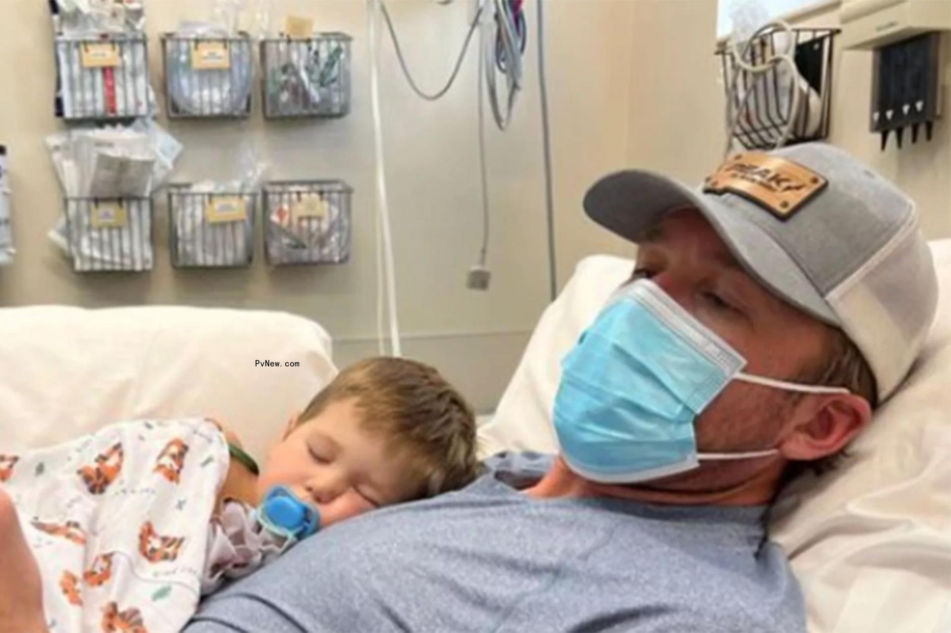 Bode Miller and his son in the hospital.