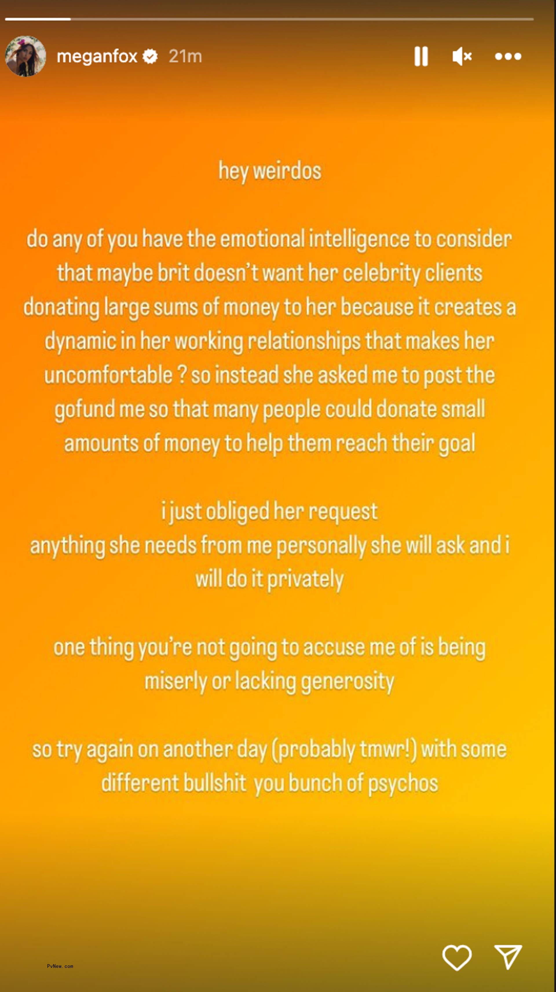 Megan Fox's statement