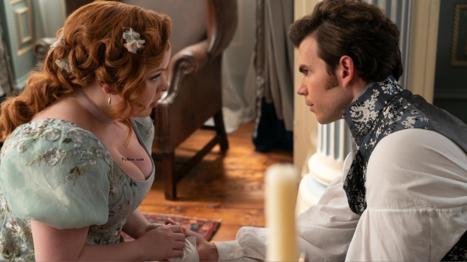 ‘Bridgerton’ Season 3 Dro<i></i>ps Valentine’s Day Clip: Colin and Penelope’s Slow Burn Romance Heats Up in Part 1