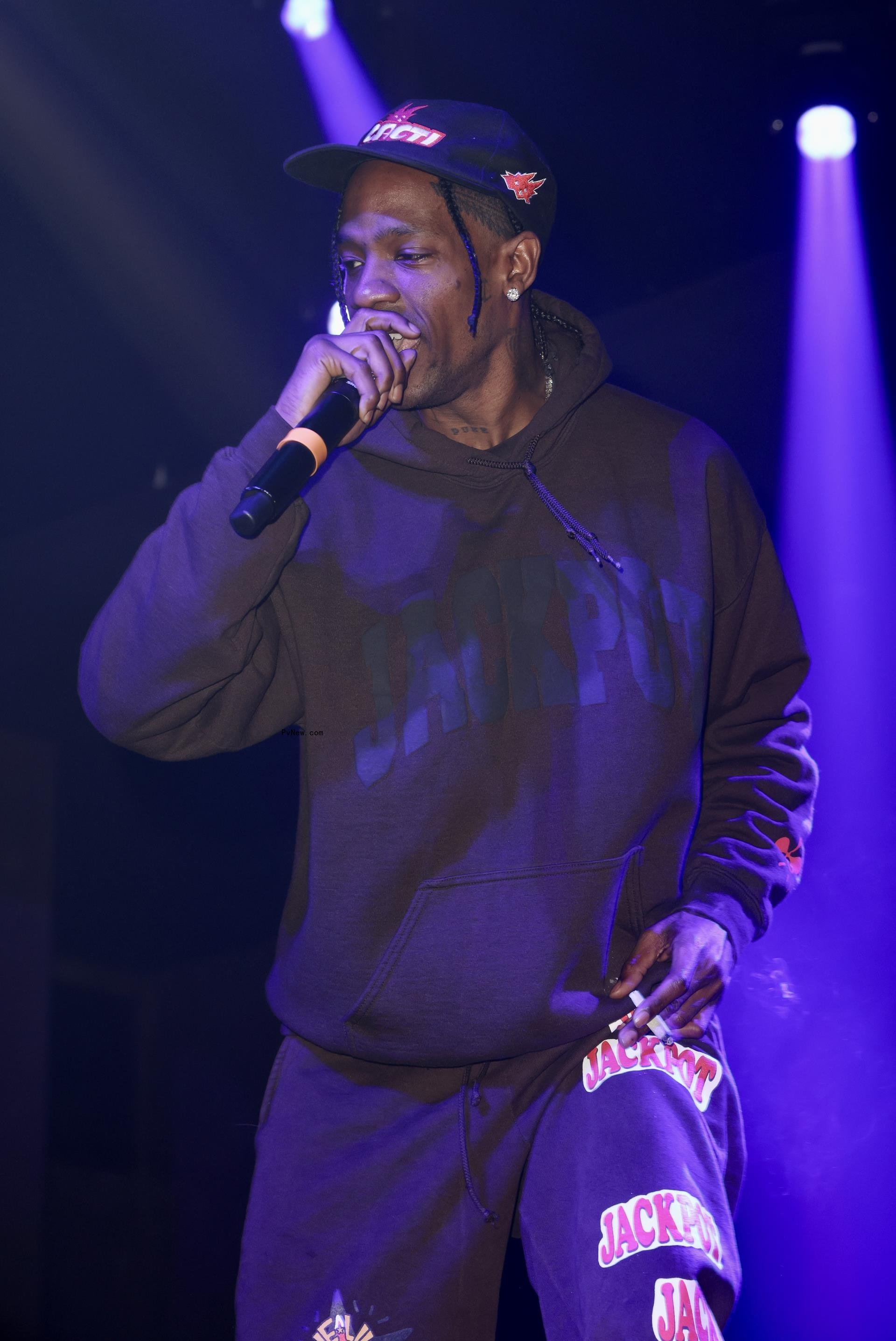 Travis Scott performing.