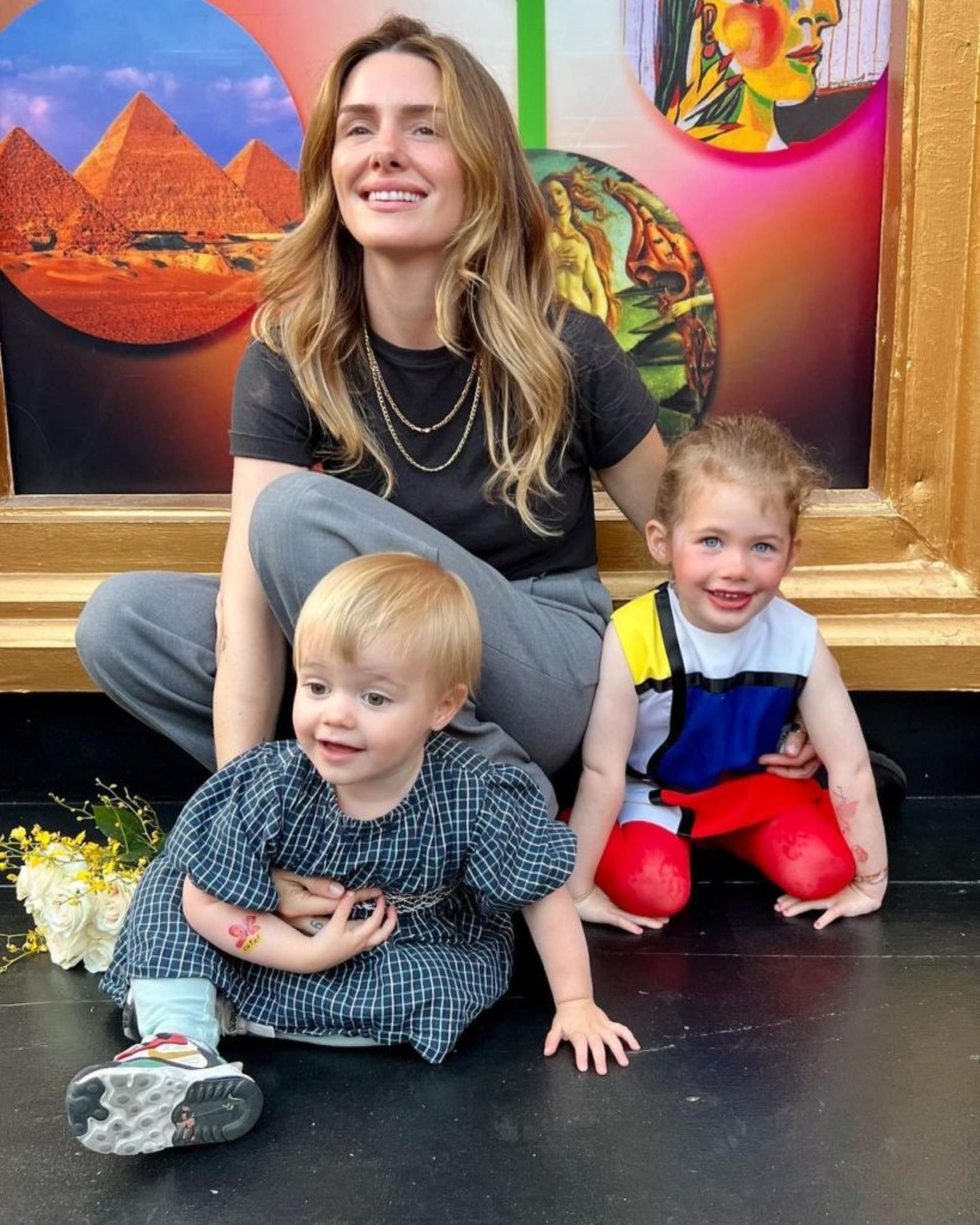 Timlin with her two daughters.