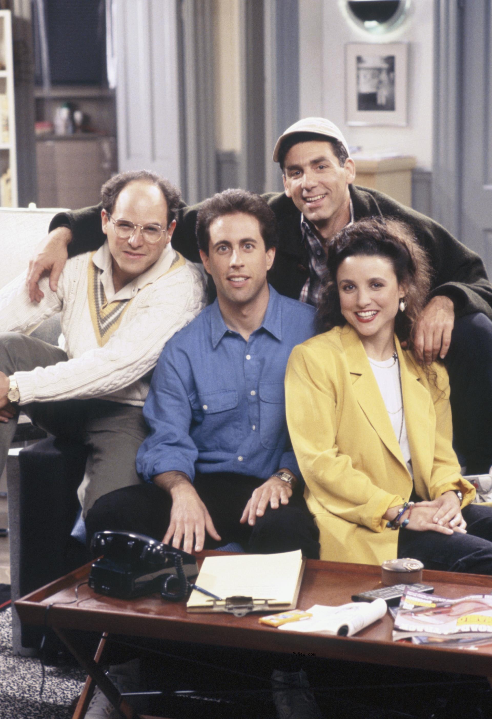 Jason Alexander, Jerry Seinfeld, Michael Richards and Julia Louis-Dreyfus on