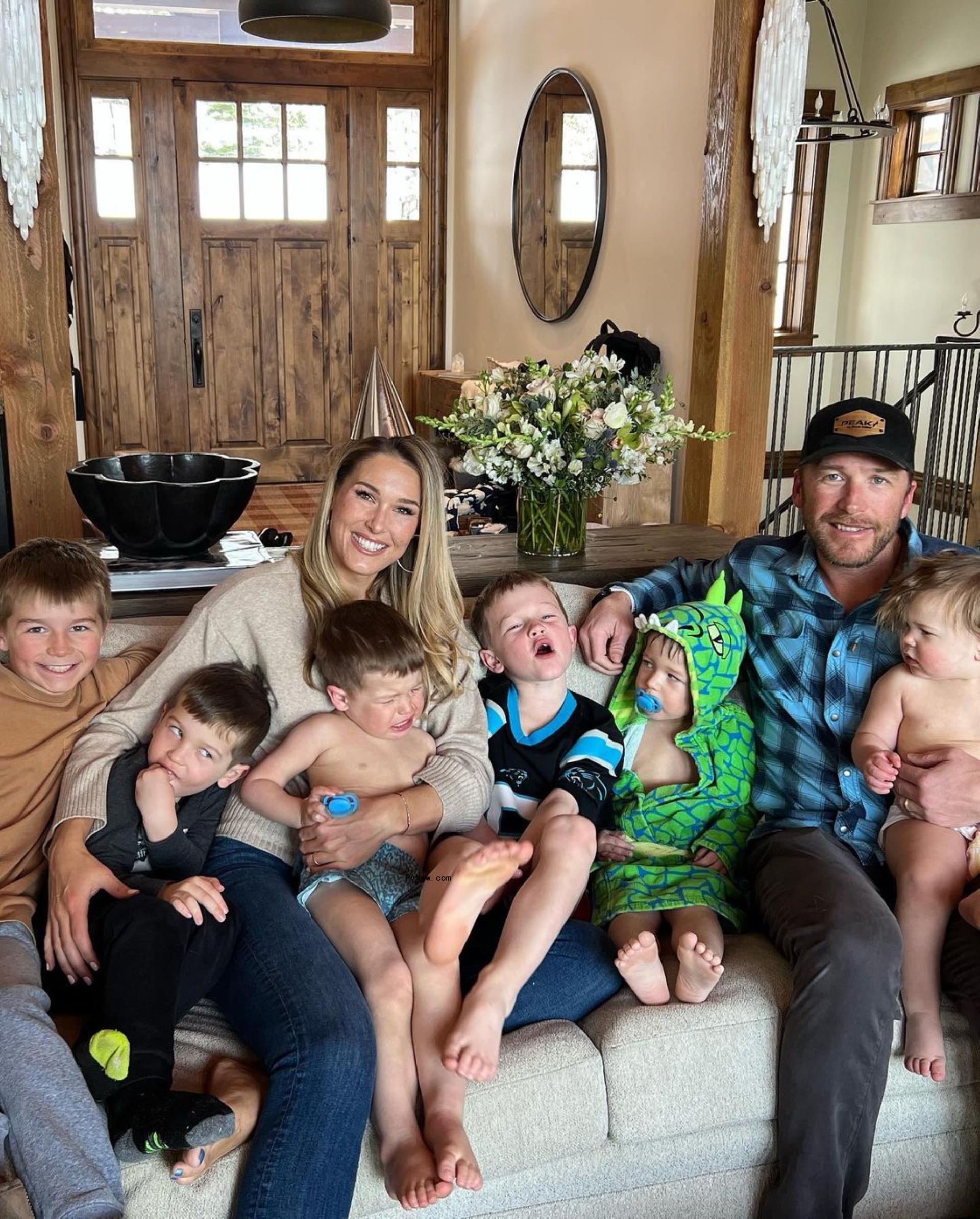 Morgan and Bode Miller with their kids.