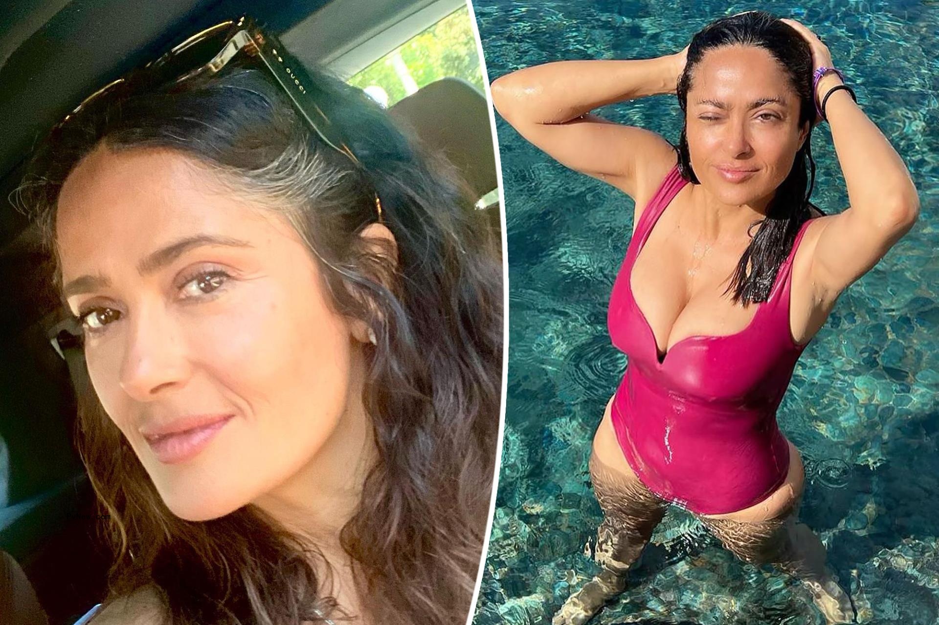 Salma Hayek embraces her gray hair: ‘Bring on the wisdom’