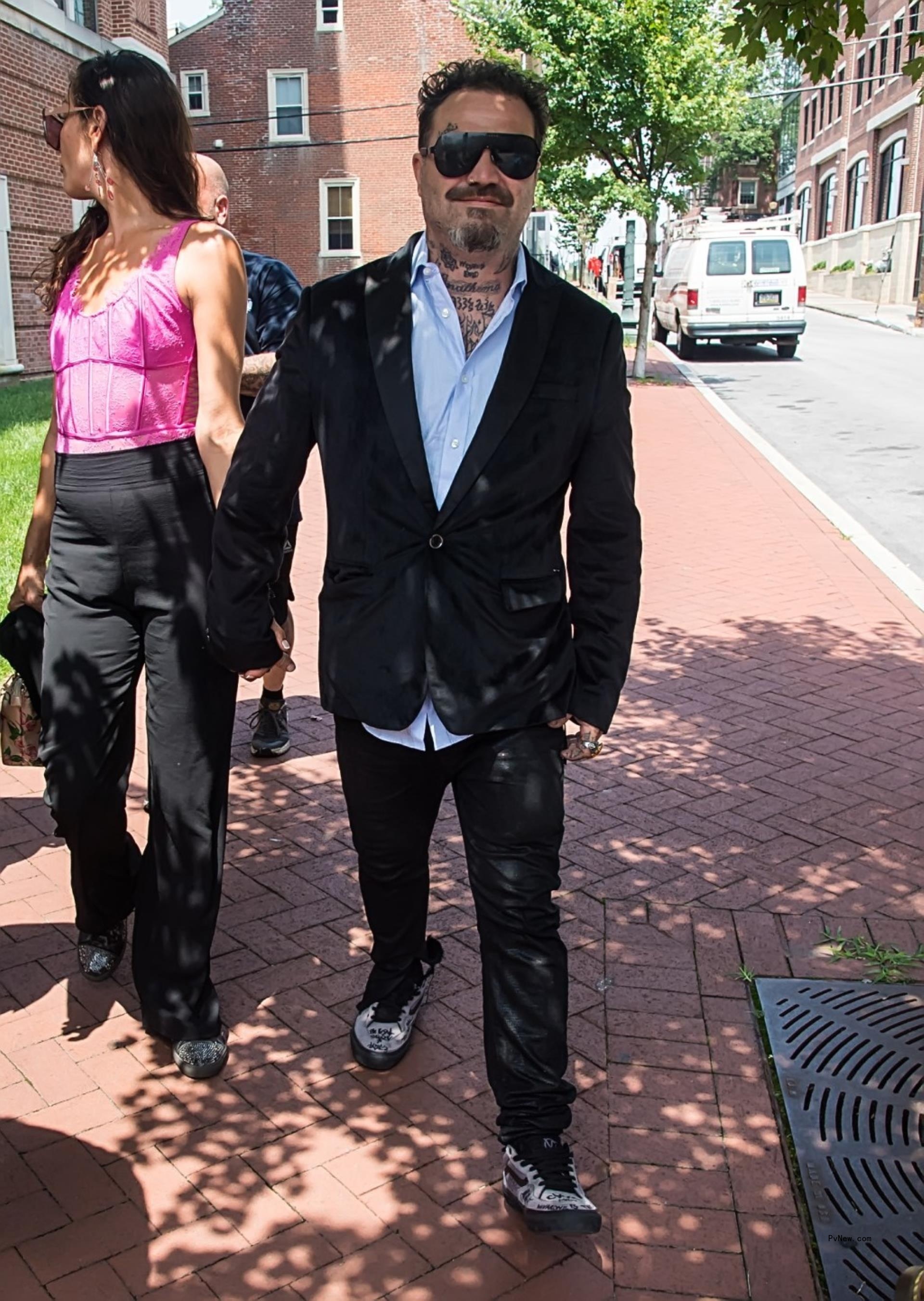 Bam Margera outside of court.