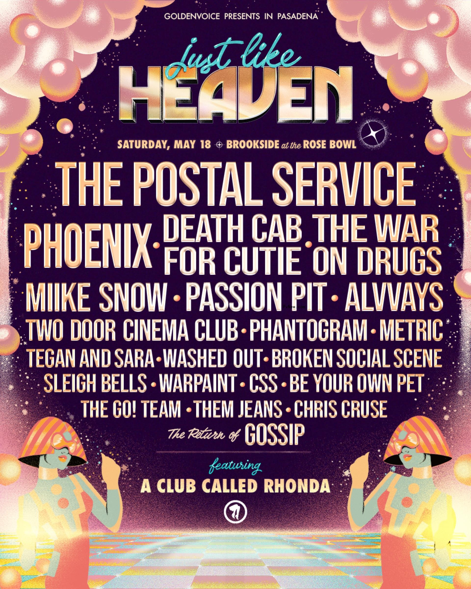 Just Like Heaven 2024 Lineup Announced: The Postal Service, Death Cab for Cutie and More