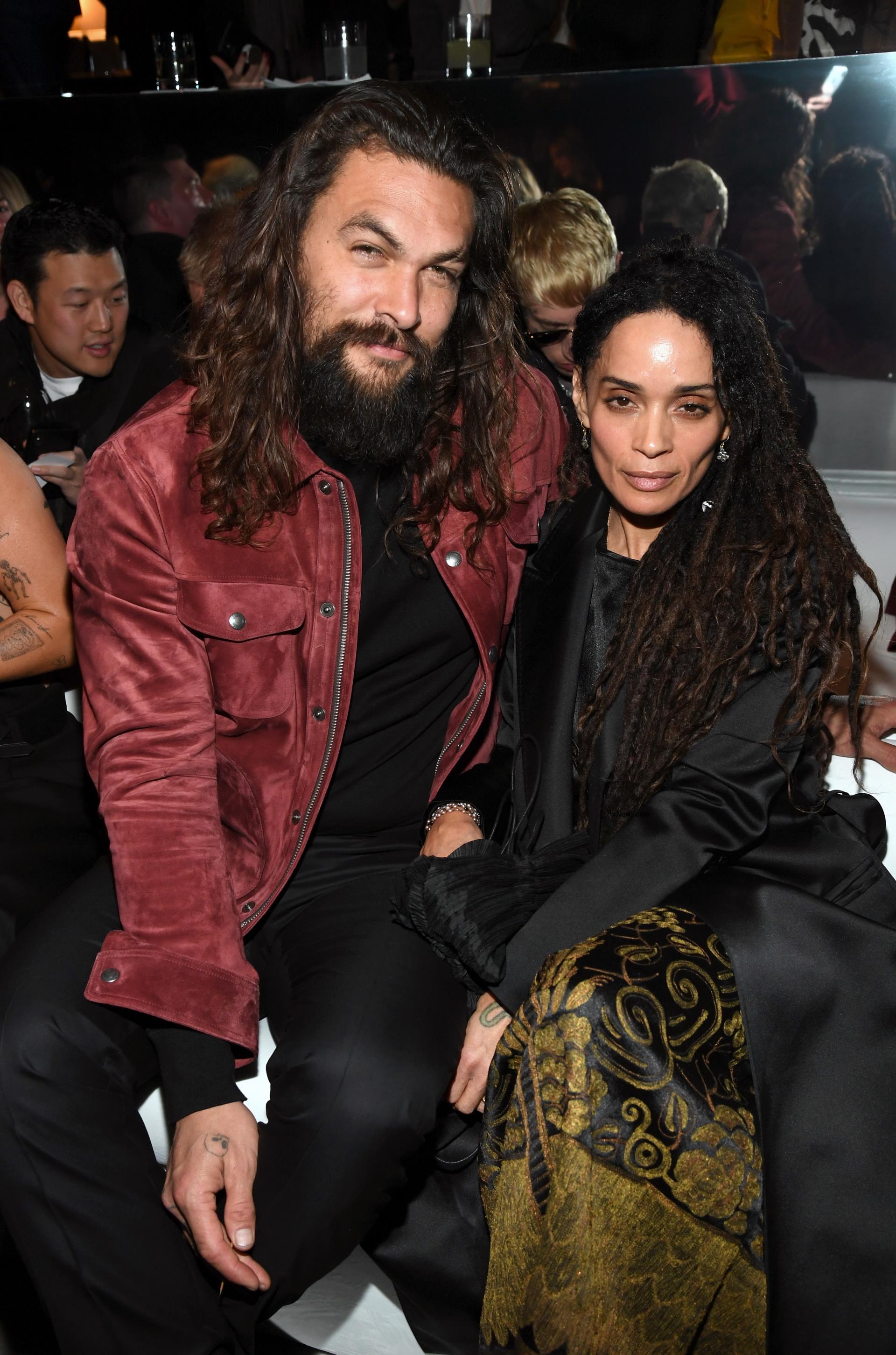 Lisa Bo<i></i>net with Jason Momoa.
