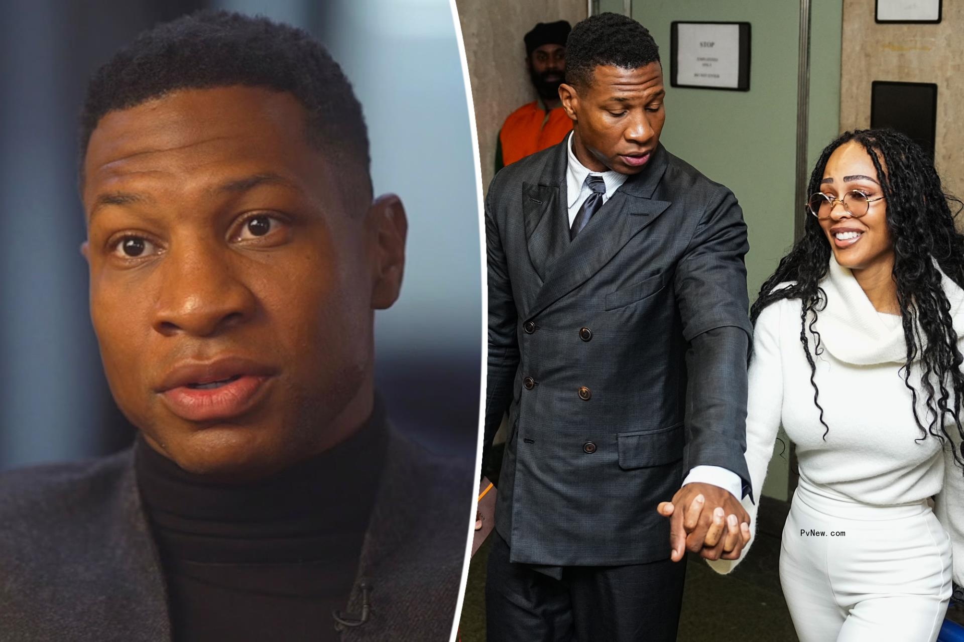 ‘Shocked’ Jo<i></i>nathan Majors breaks silence on guilty verdict, praises ‘lovely’ girlfriend Meagan Good