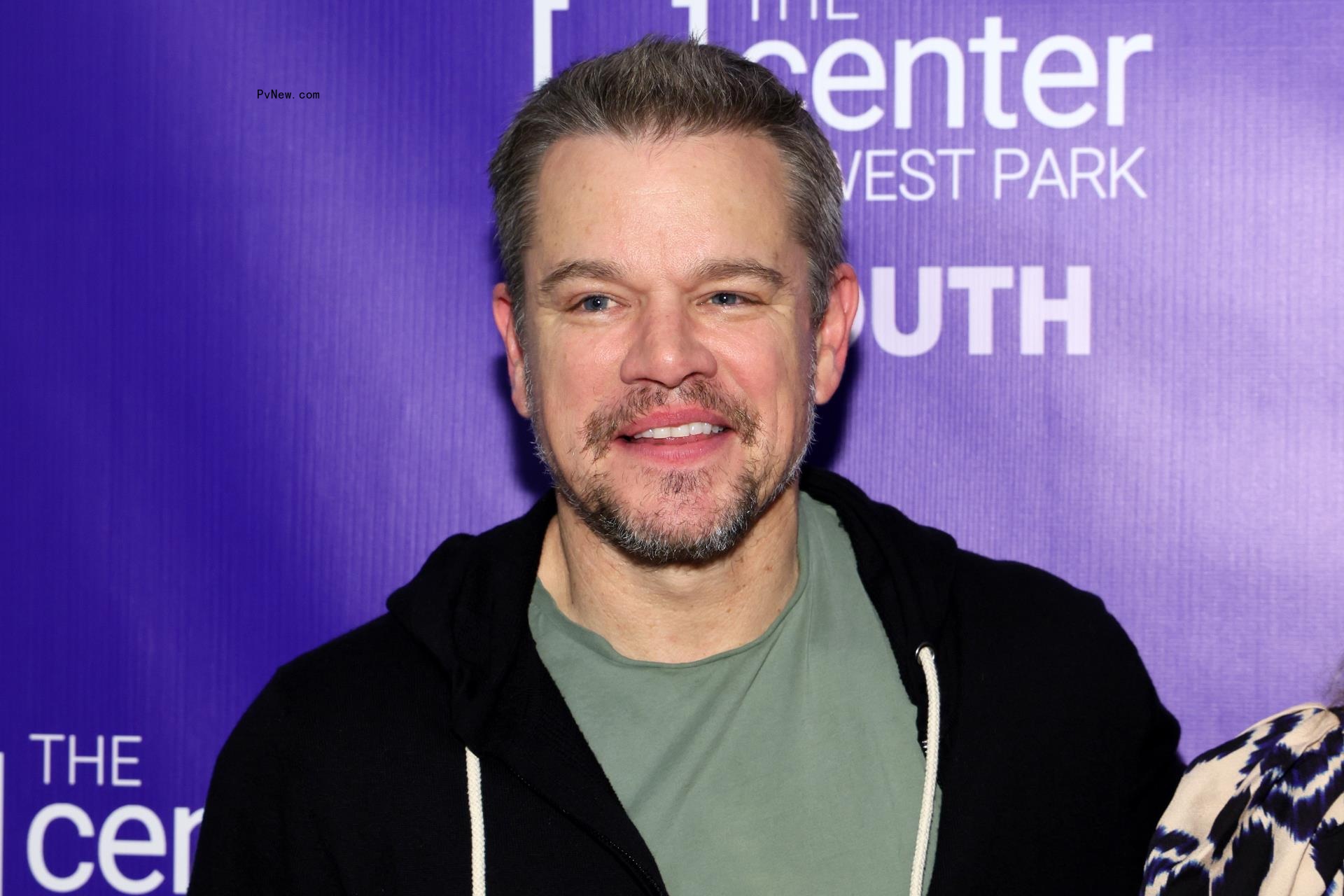 Matt Damon shows off gray hair at The Center at West Park's