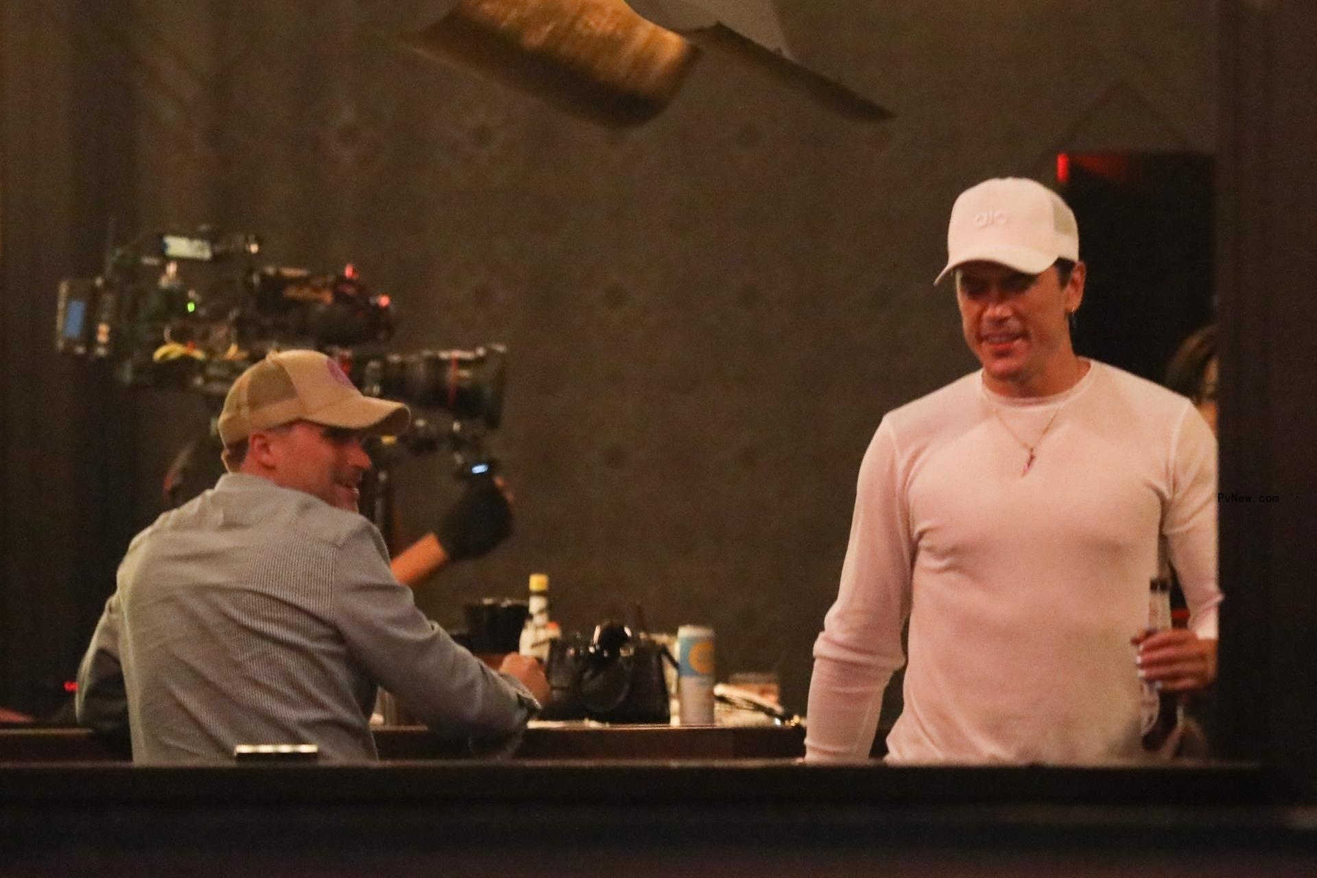 Tom Sandoval and Tom Schwartz filming