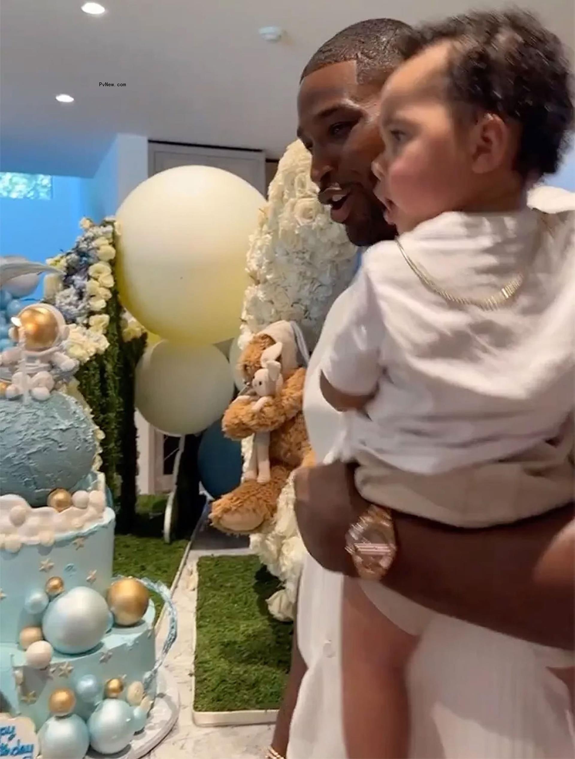 Tristan Thompson and son Tatum