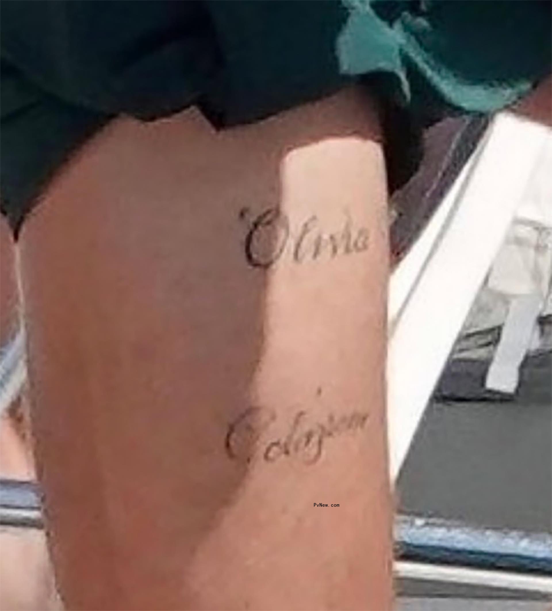 Harry Styles' thigh tattoo