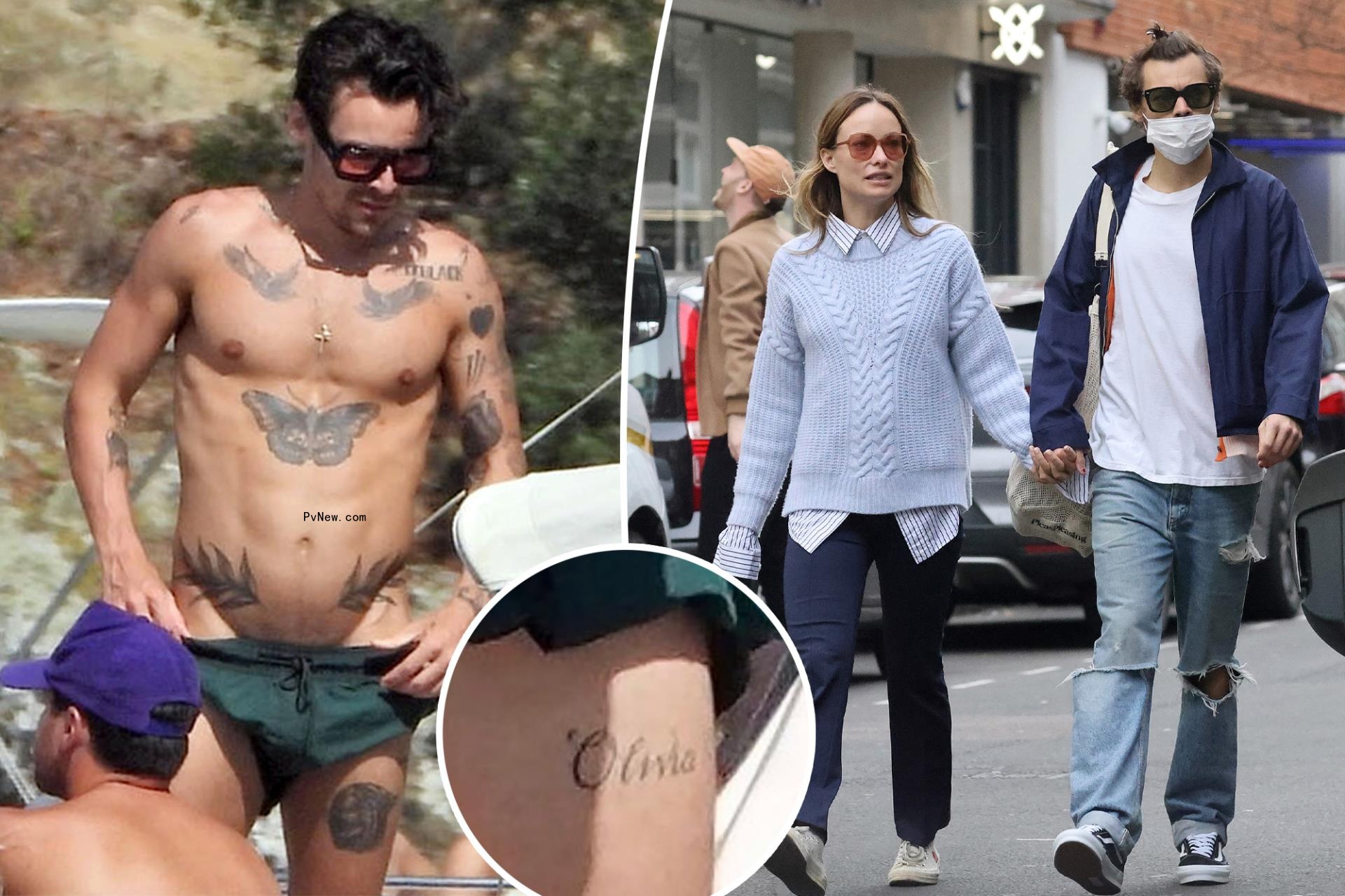 Harry Styles flashes new tattoo seemingly dedicated to ex Olivia Wilde