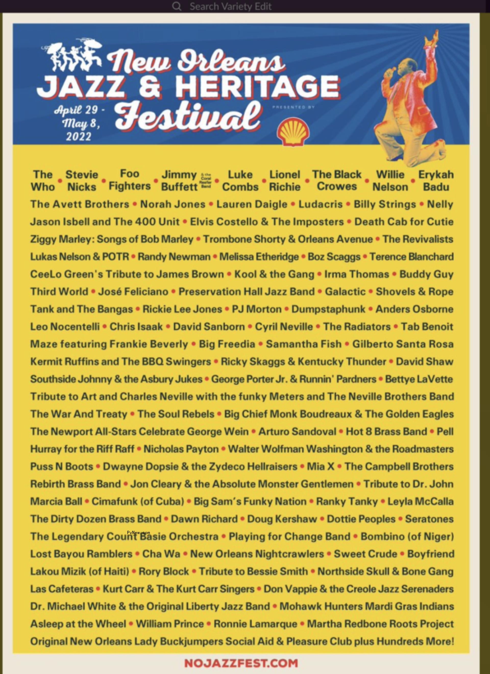 Jazzfest to Return in New Orleans With the Who, Stevie Nicks, Foo Fighters Among Headliners