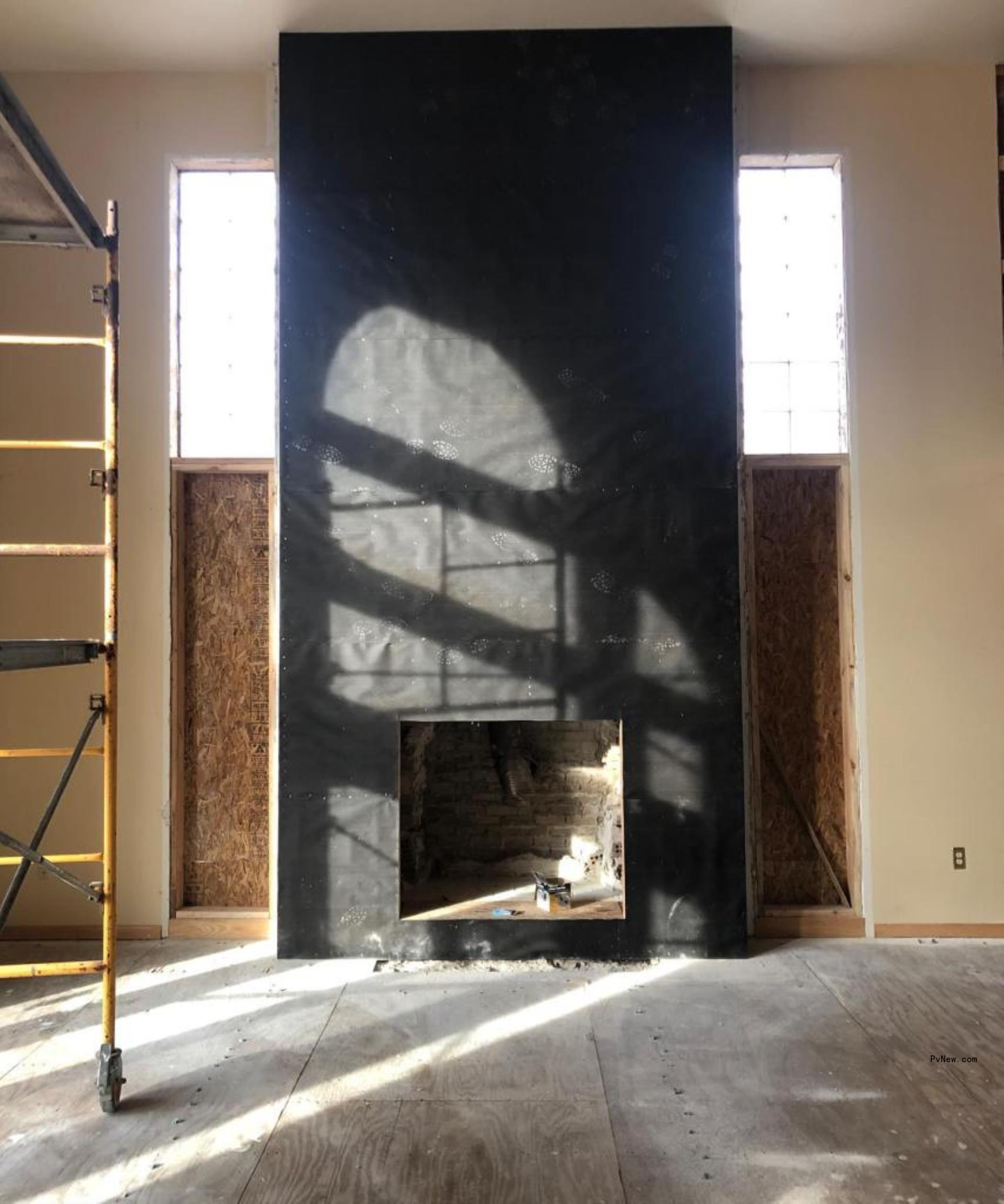 Hailie Jade Mathers' fireplace. 