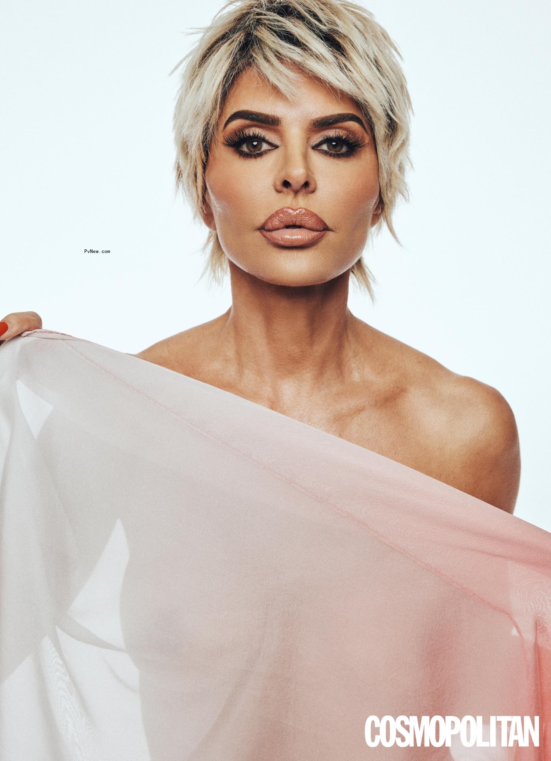 Lisa Rinna posing for a Cosmopolitan photo shoot.
